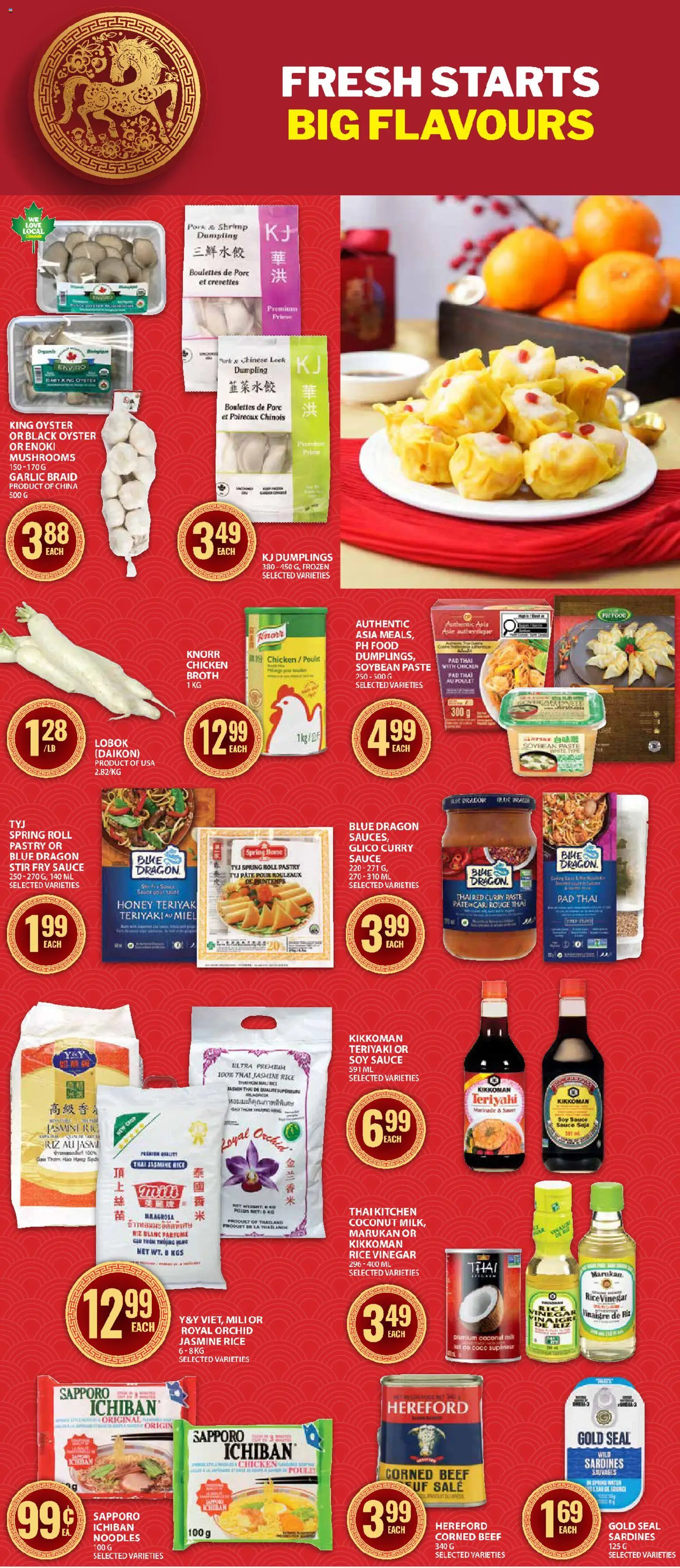 Food Basics flyer valid from 29.01.2026 | Page: 3 | Products: Rice, Beef, Chicken, Pork