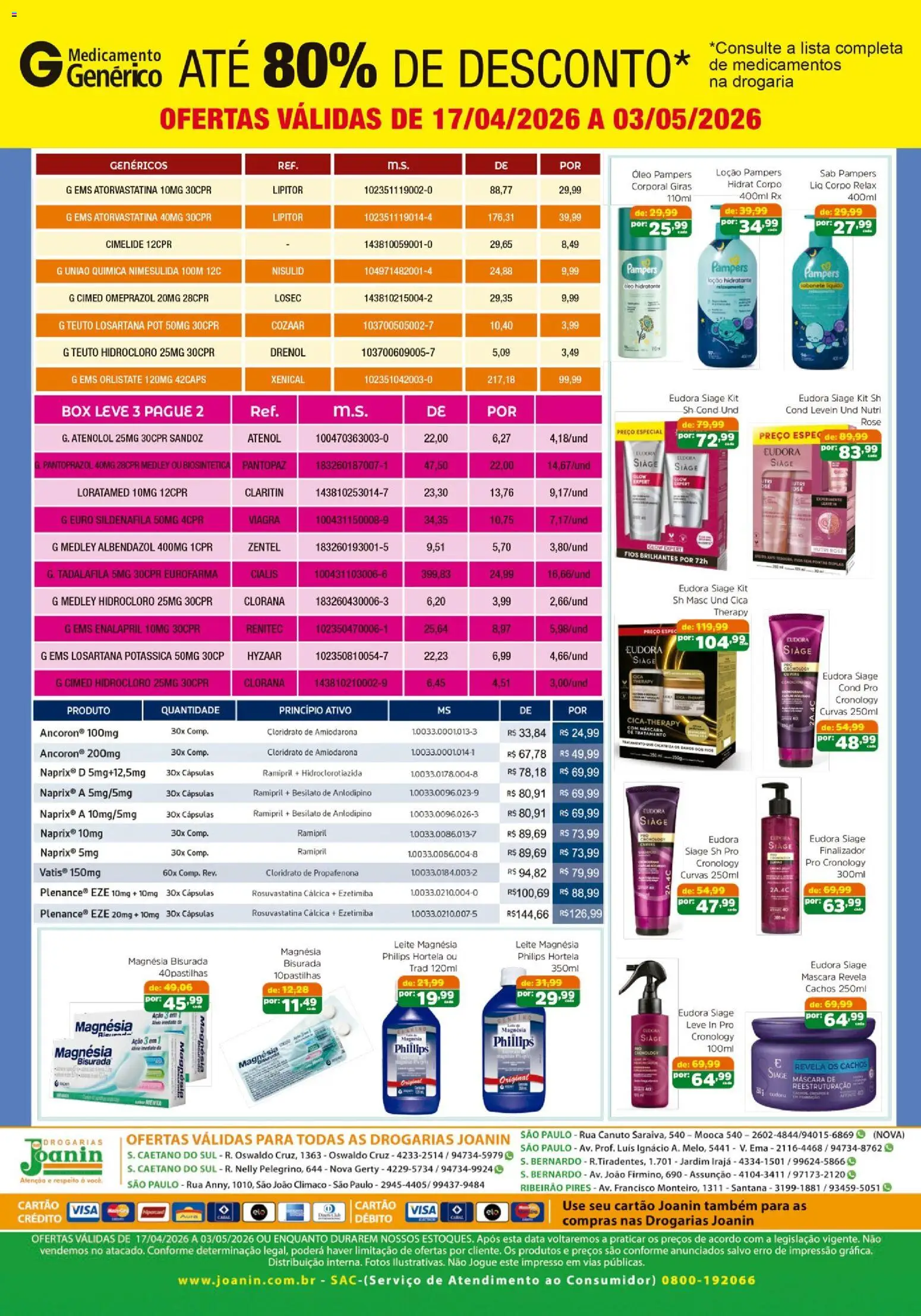 Supermercados Joanin Folheto - válido de 17.04.2026 | Página: 2 | Produtos: Hortelã, Leite, Óleo, Sabonete