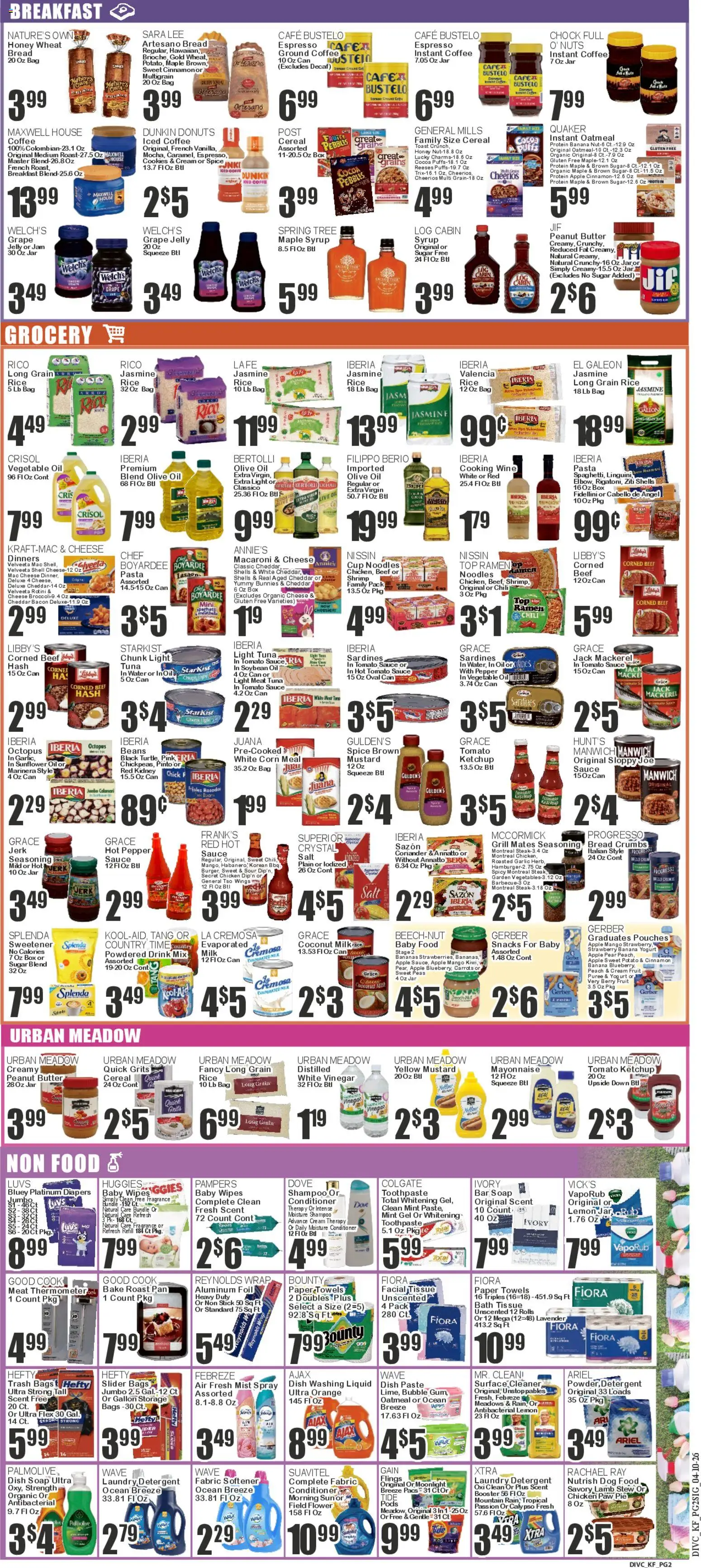 Food Universe Weekly Ad - valid from 10.04.2026 | Page: 2 | Products: Pan, Shampoo, Wine, Cream
