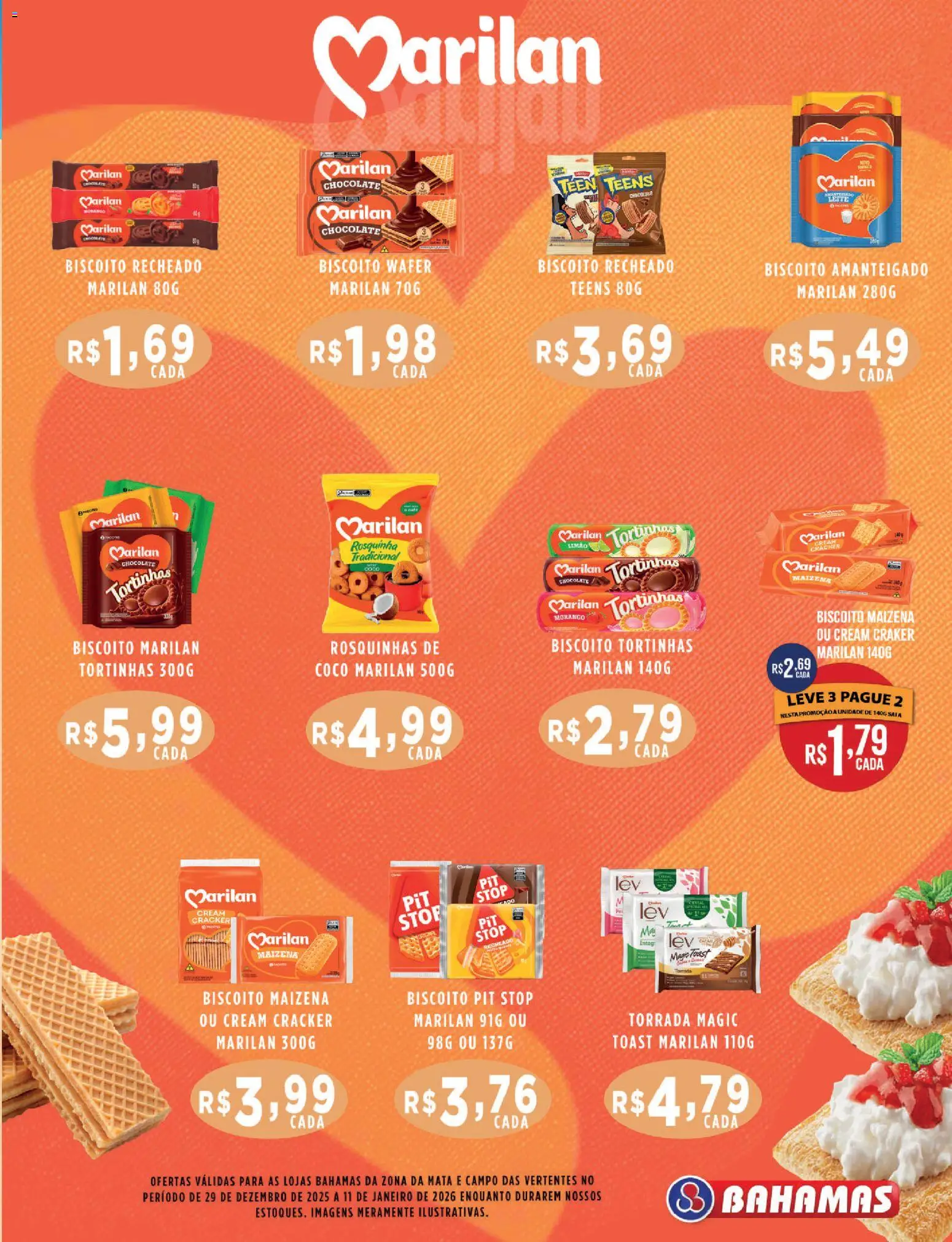 Bahamas Supermercados Folheto - válido de 29.12.2025 | Página: 5 | Produtos: Coco, Leite, Cream cracker, Biscoito recheado