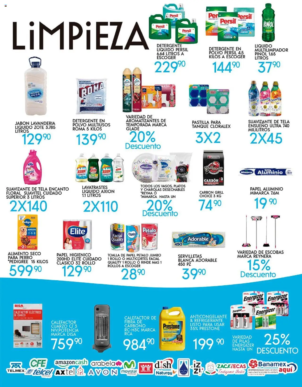 Nuevas ofertas de Alsuper válidas en toda la República Mexicana desde el 17.10.2025. ¡Encuentra las mejores ofertas en Alsuper folleto Zacatecas! | Página: 5 | Productos: Polvo, Calefactor, Servilletas, Jabón