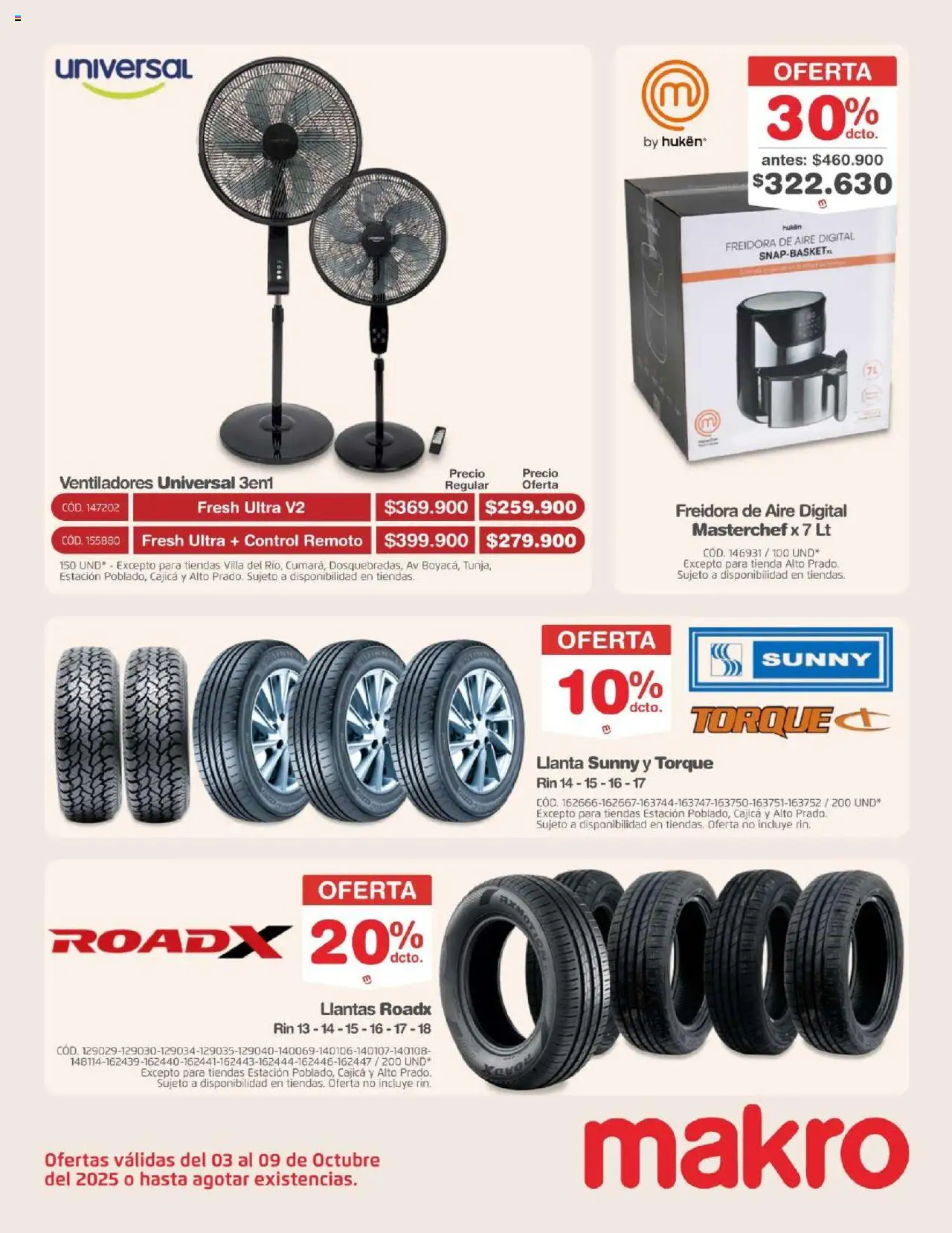 Makro revista - valida desde el 03.10.2025 | Página: 28 | Productos: Freidora de aire, Freidora, Control remoto