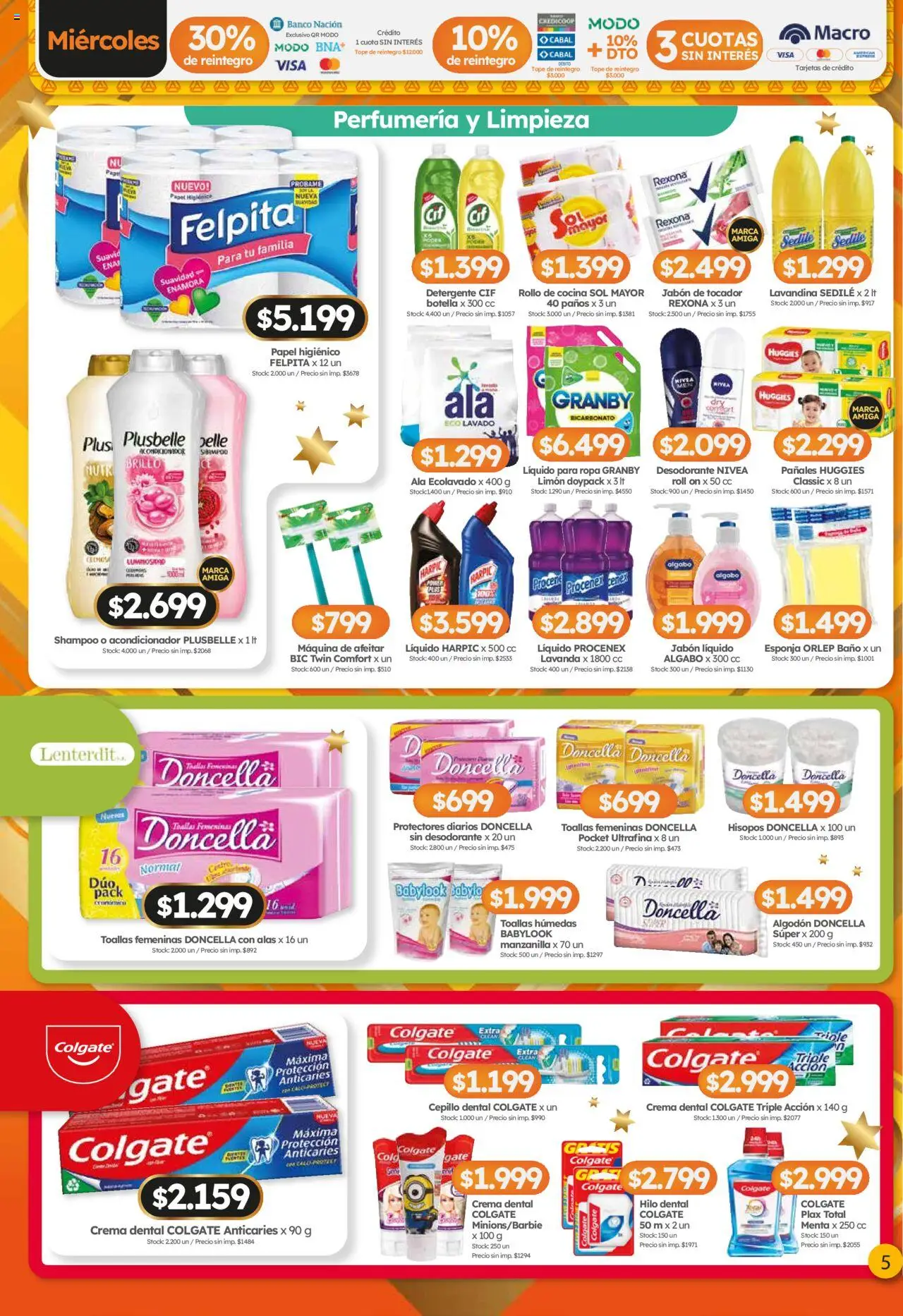 Cordiez ofertas │ válido desde el 04.09.2025 | Página: 5 | Productos: Papel higiénico, Banco, Desodorante, Limón