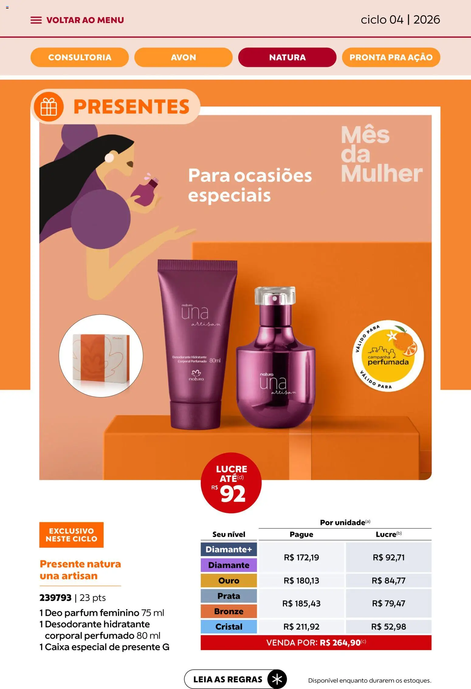 Avon Folheto - válido de 18.02.2026 | Página: 34 | Produtos: Hidratante corporal, Desodorante, Caixa