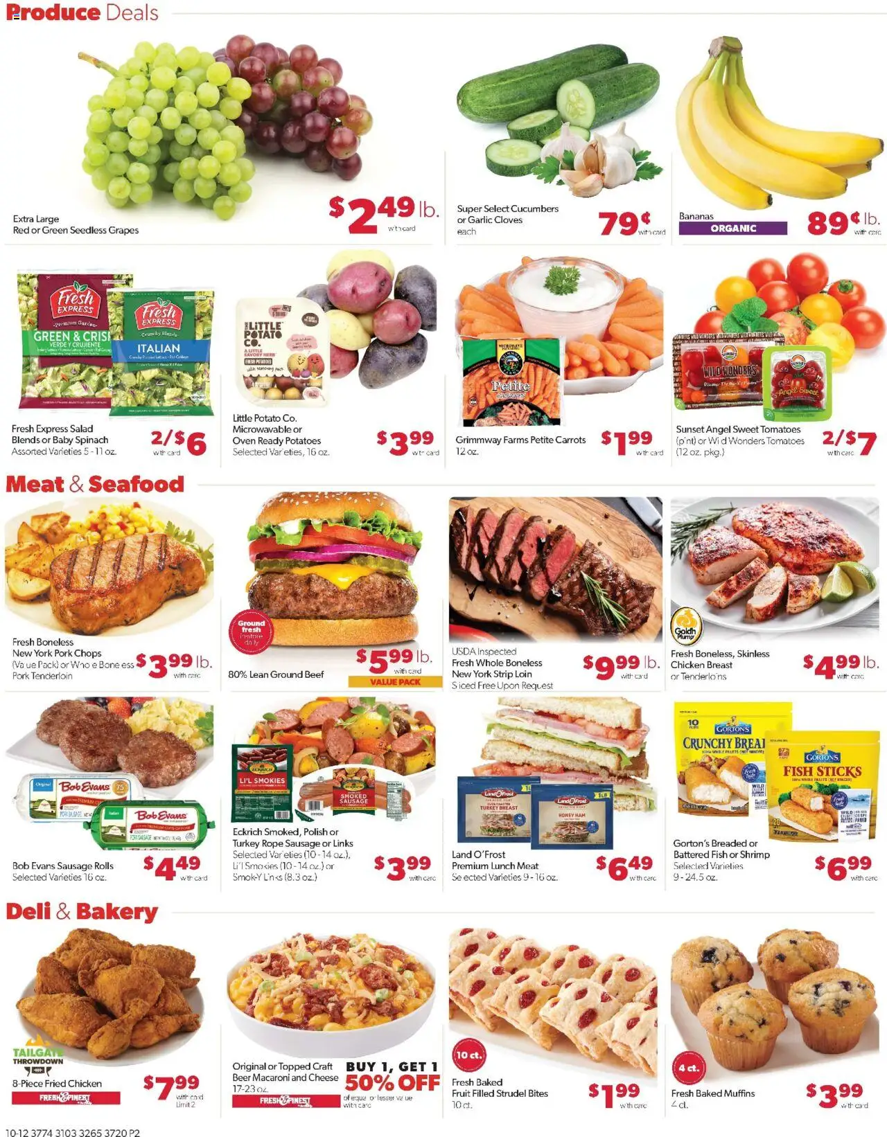 Family Fare Weekly Ad - NE - valid from 12.10.2025 | Page: 2 | Products: Bananas, Fish, Cucumbers, Oven
