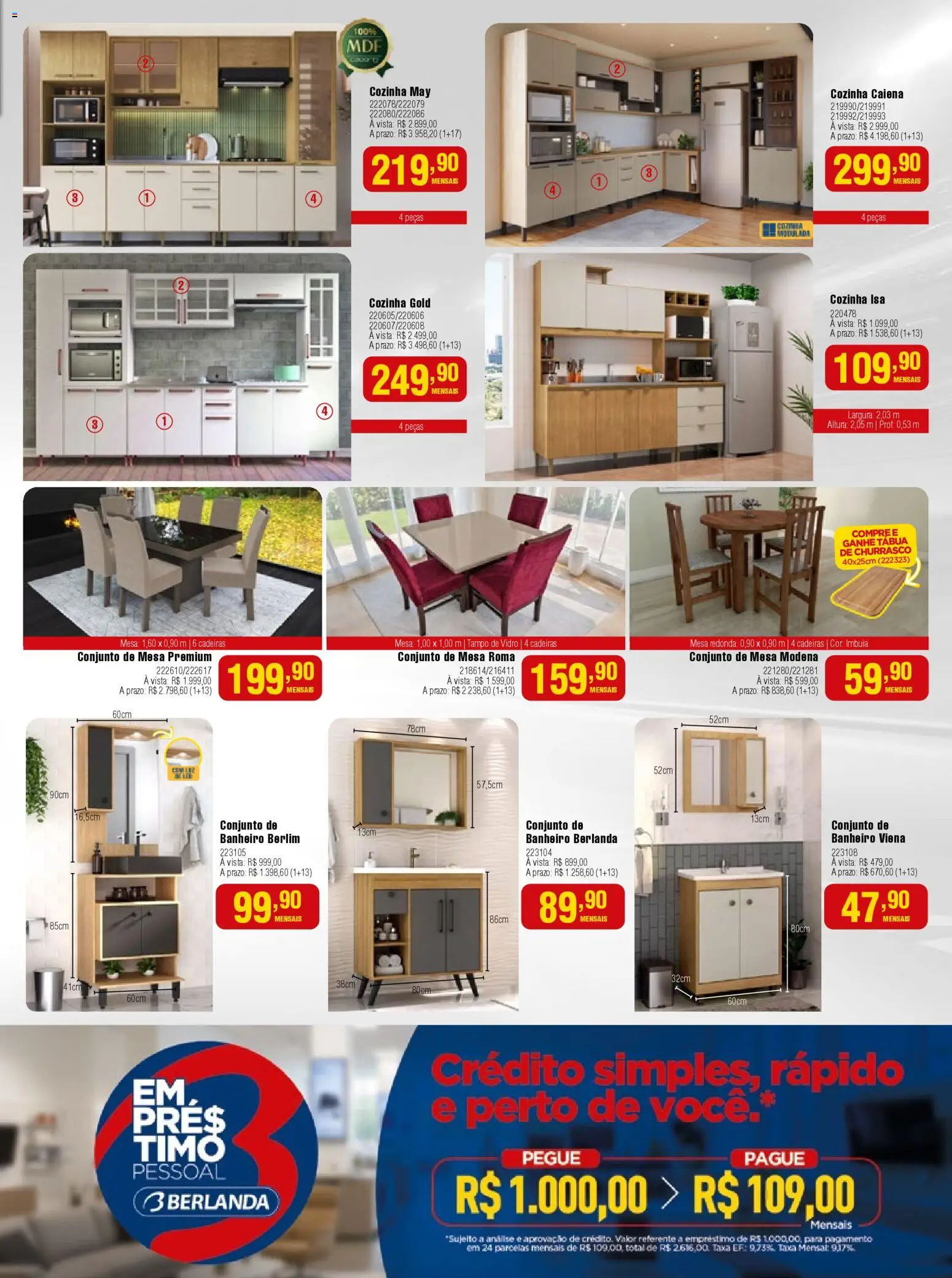 Berlanda Folheto - válido de 01.04.2026 | Página: 13 | Produtos: Mesa, Tábua