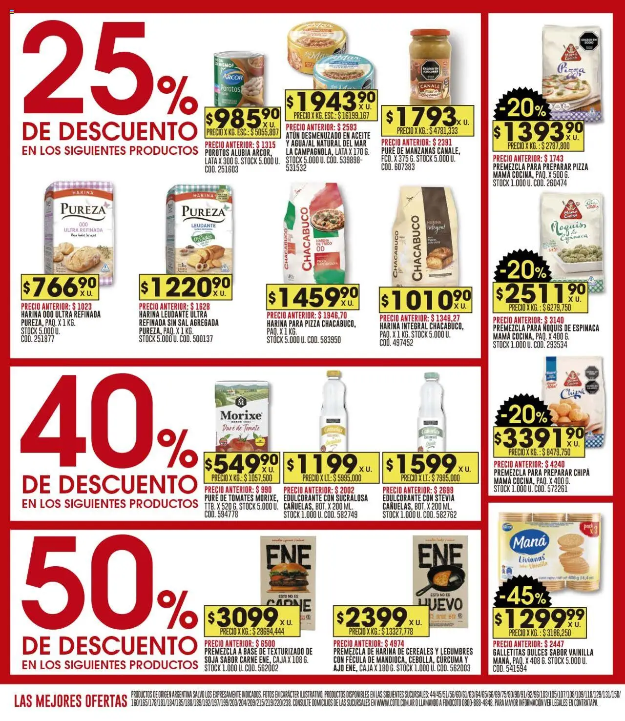 Coto ofertas │ válido desde el 25.08.2025 | Página: 10 | Productos: Caja, Harina, Pure de Tomate, Ñoquis
