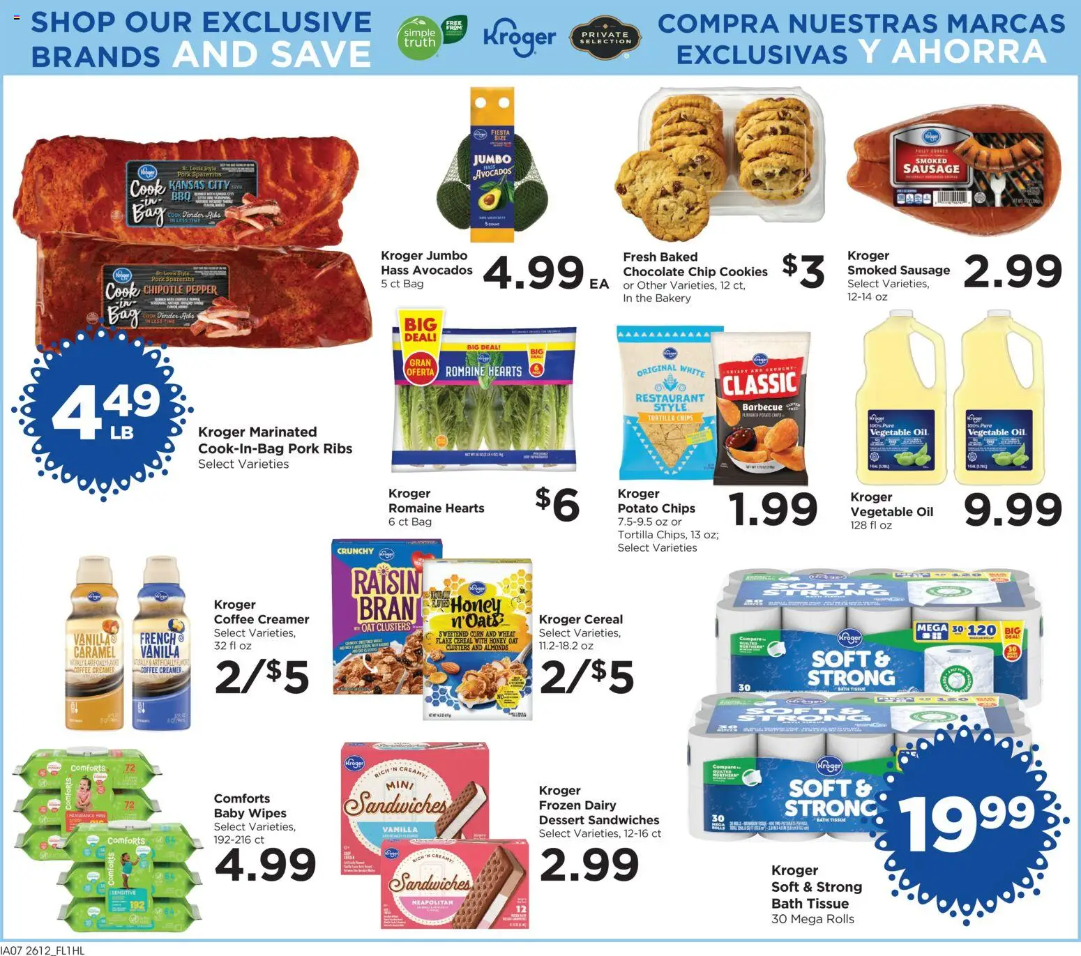 Food 4 Less Weekly Ad - valid from 22.04.2026 | Page: 7 | Products: Romaine, Fragrance, Coffee, Pork