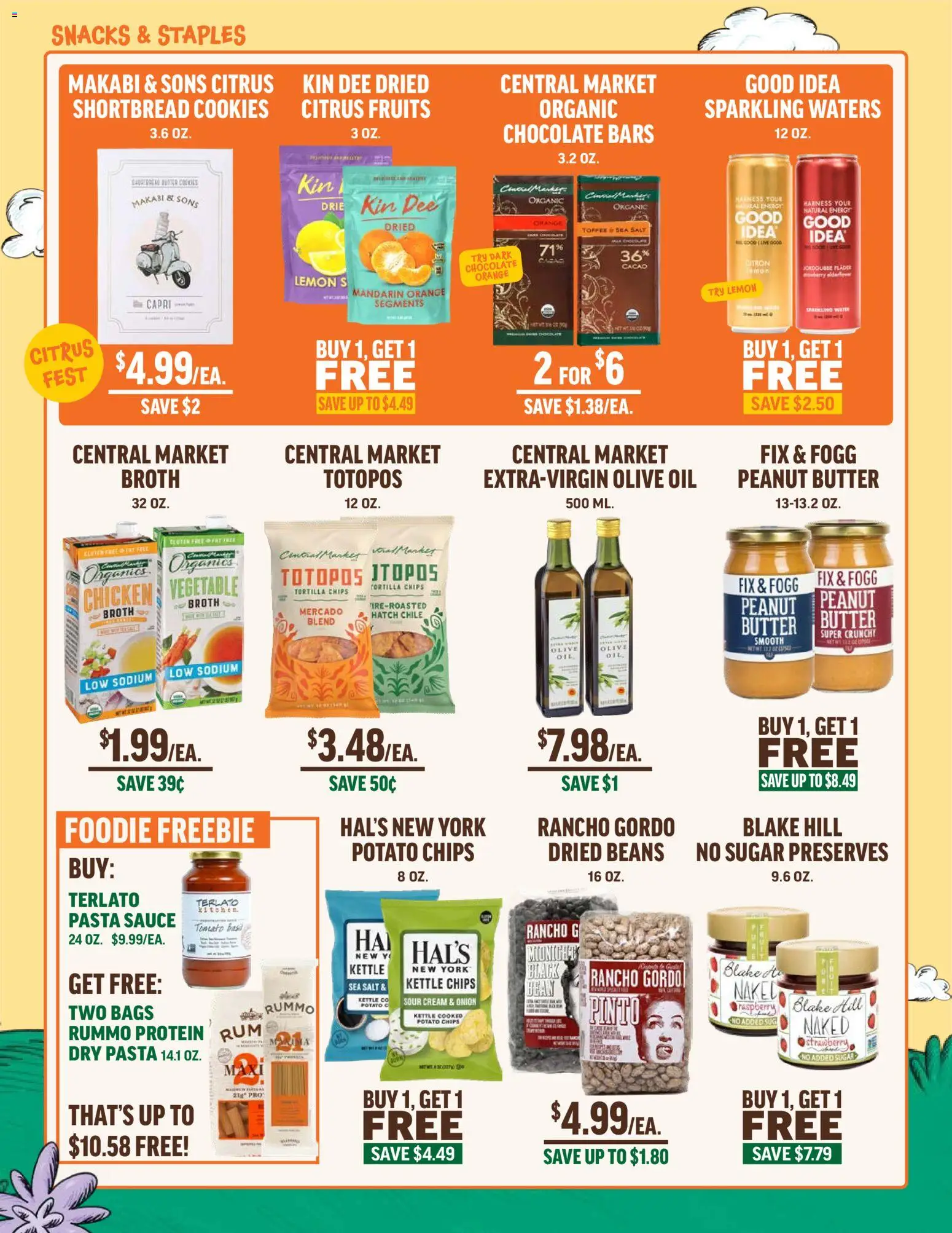 Central Market Weekly Ad - valid from 21.01.2026 | Page: 4 | Products: Sour cream, Chips, Cookies, Sugar