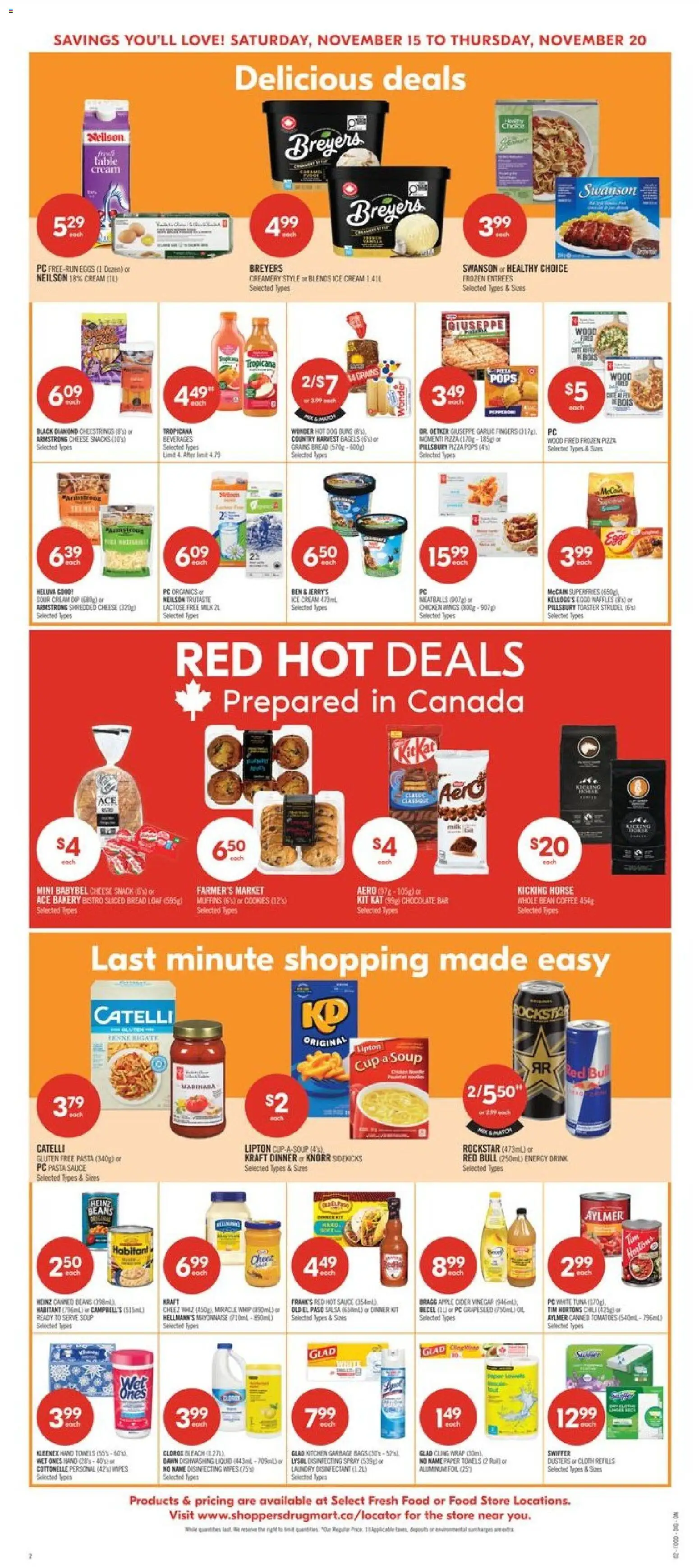 Shoppers flyer valid from 15.11.2025 | Page: 6 | Products: Cream, Bakery, Table, Tomatoes