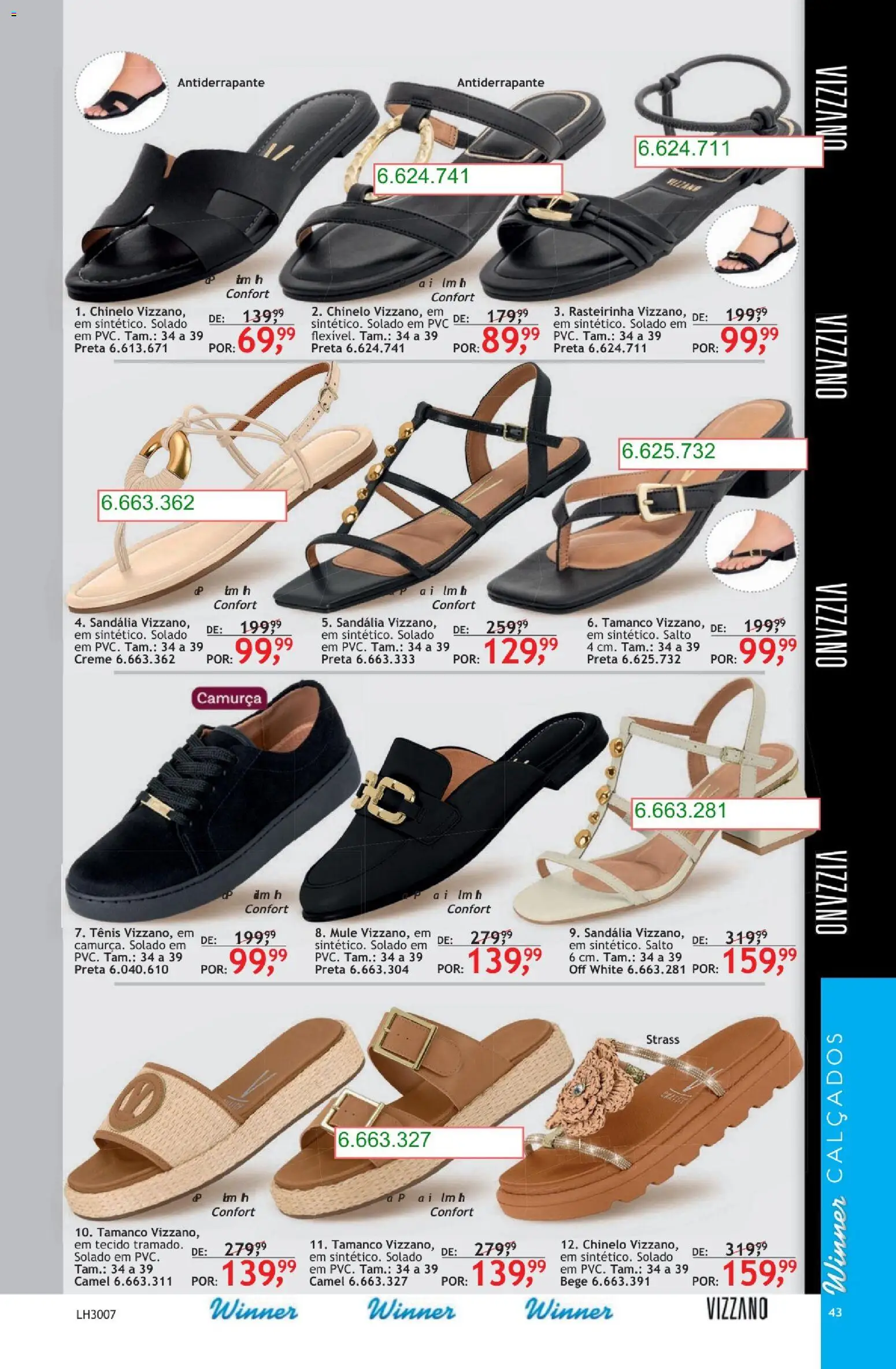 Quatro Estações Folheto - válido de 01.04.2026 | Página: 43 | Produtos: Rasteirinha, Tecido, Creme, Tênis