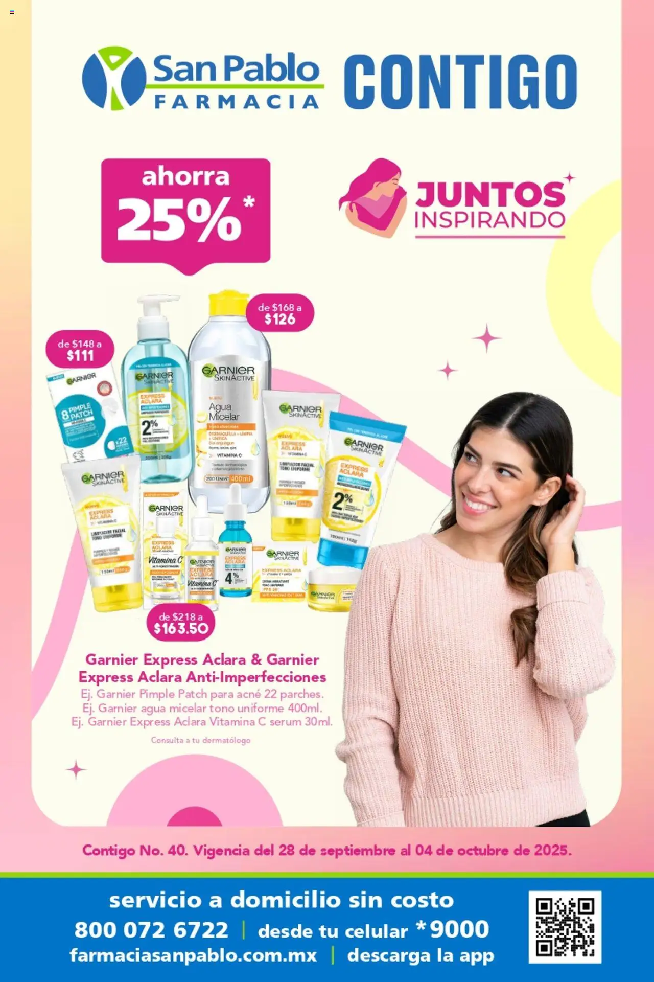Nuevas ofertas de Farmacia San Pablo válidas en toda la República Mexicana desde el 28.09.2025. ¡Encuentra las mejores ofertas en Farmacia San Pablo catálogo! | Página: 1 | Productos: Serum, Agua, Agua micelar