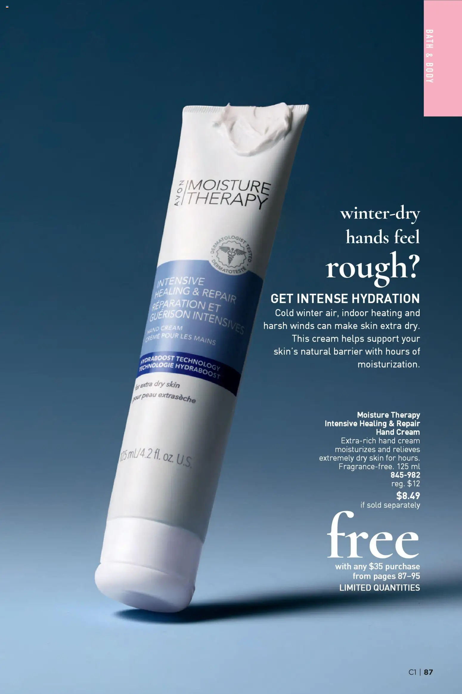 Avon flyer valid from 01.01.2026 | Page: 87 | Products: Cream, Hand cream, Bath
