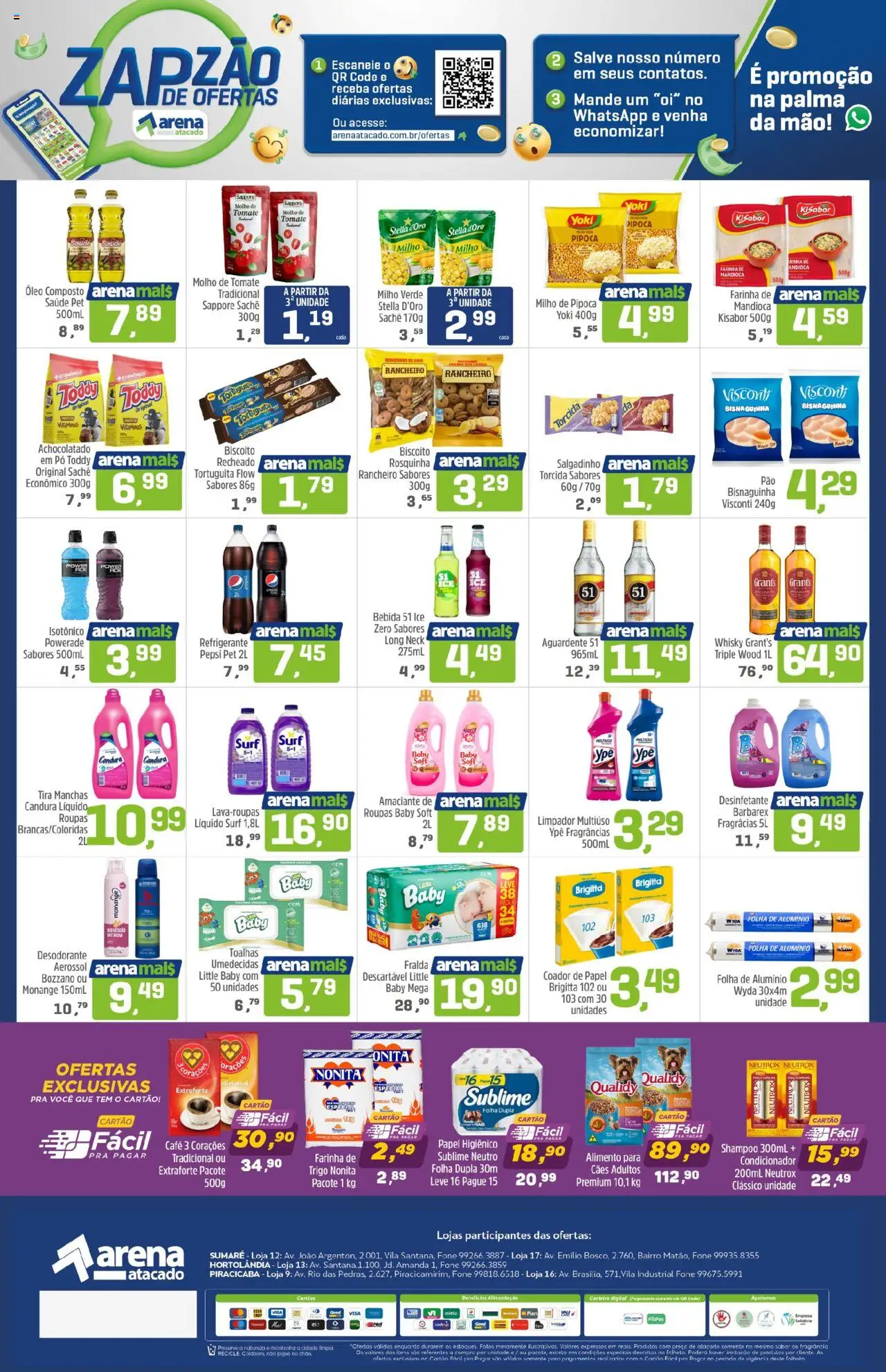 Arena Atacado Folheto - válido de 26.08.2025 | Página: 2 | Produtos: Shampoo, Mandioca, Papel higiênico, Desinfetante