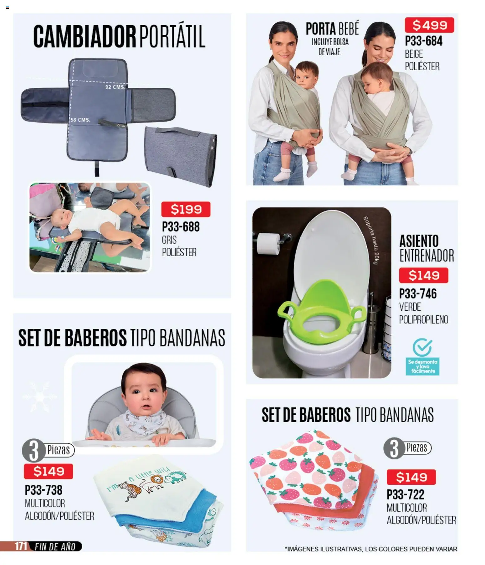 Nuevas ofertas de Cklass válidas en toda la República Mexicana desde el 15.12.2025. ¡Encuentra las mejores ofertas en Cklass catálogo Rebajas fin de año ropa! | Página: 172 | Productos: Bolsa, Cambiador