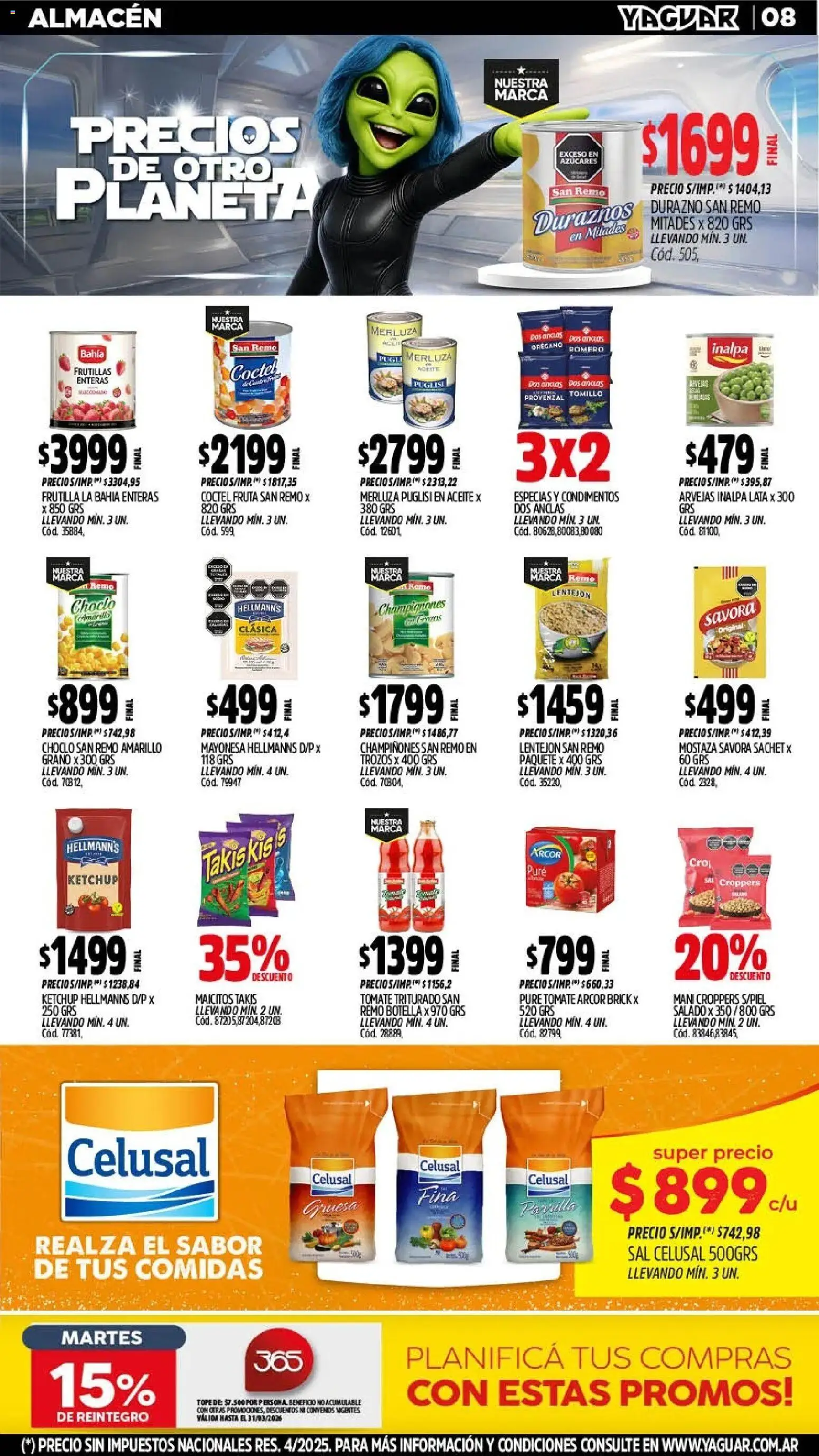 Yaguar - Oferta Semanal Mar del Plata │ válido desde el 11.03.2026 | Página: 12 | Productos: Frutilla, Arvejas, Mani, Tomate