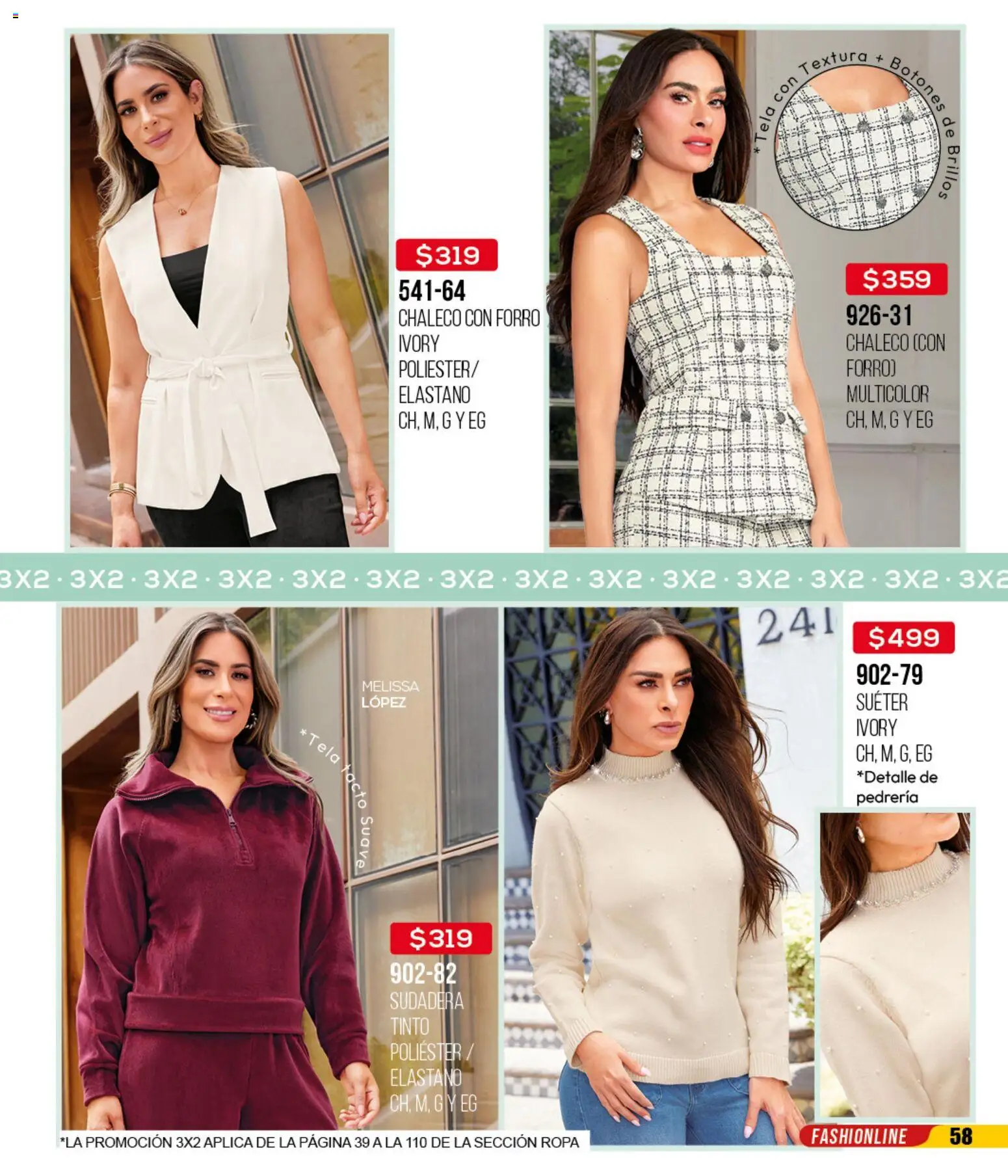 Nuevas ofertas de Cklass válidas en toda la República Mexicana desde el 14.04.2026. ¡Encuentra las mejores ofertas en Cklass catálogo 3X2 Digital Ropa! | Página: 59 | Productos: Suéter, Chaleco, Sudadera