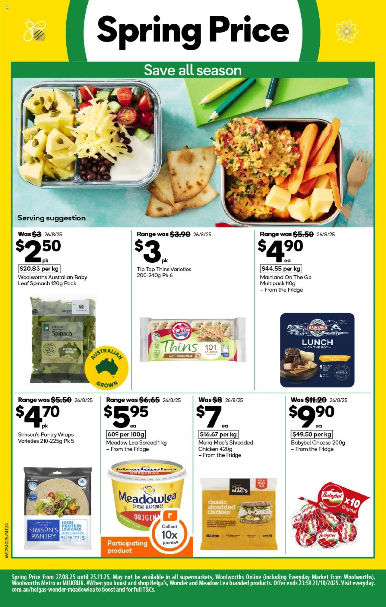 Woolworths catalogue - valid from 15.10.2025 | Page: 24 | Products: Turkey, Chicken, Spinach, Fridge