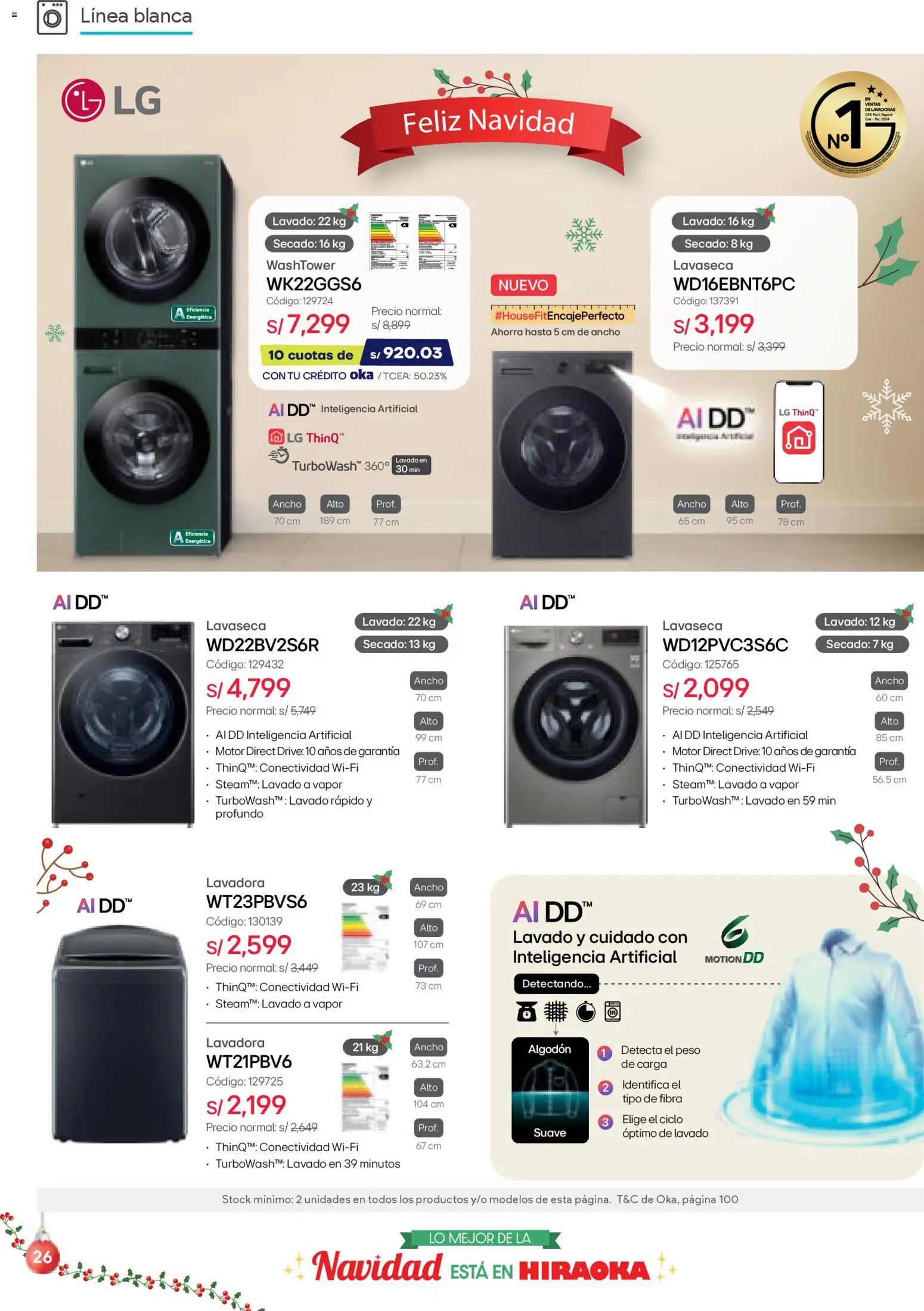 Catálogo Hiraoka válido desde 06.12.2025 | Página: 26 | Productos: Lavadora, Peso