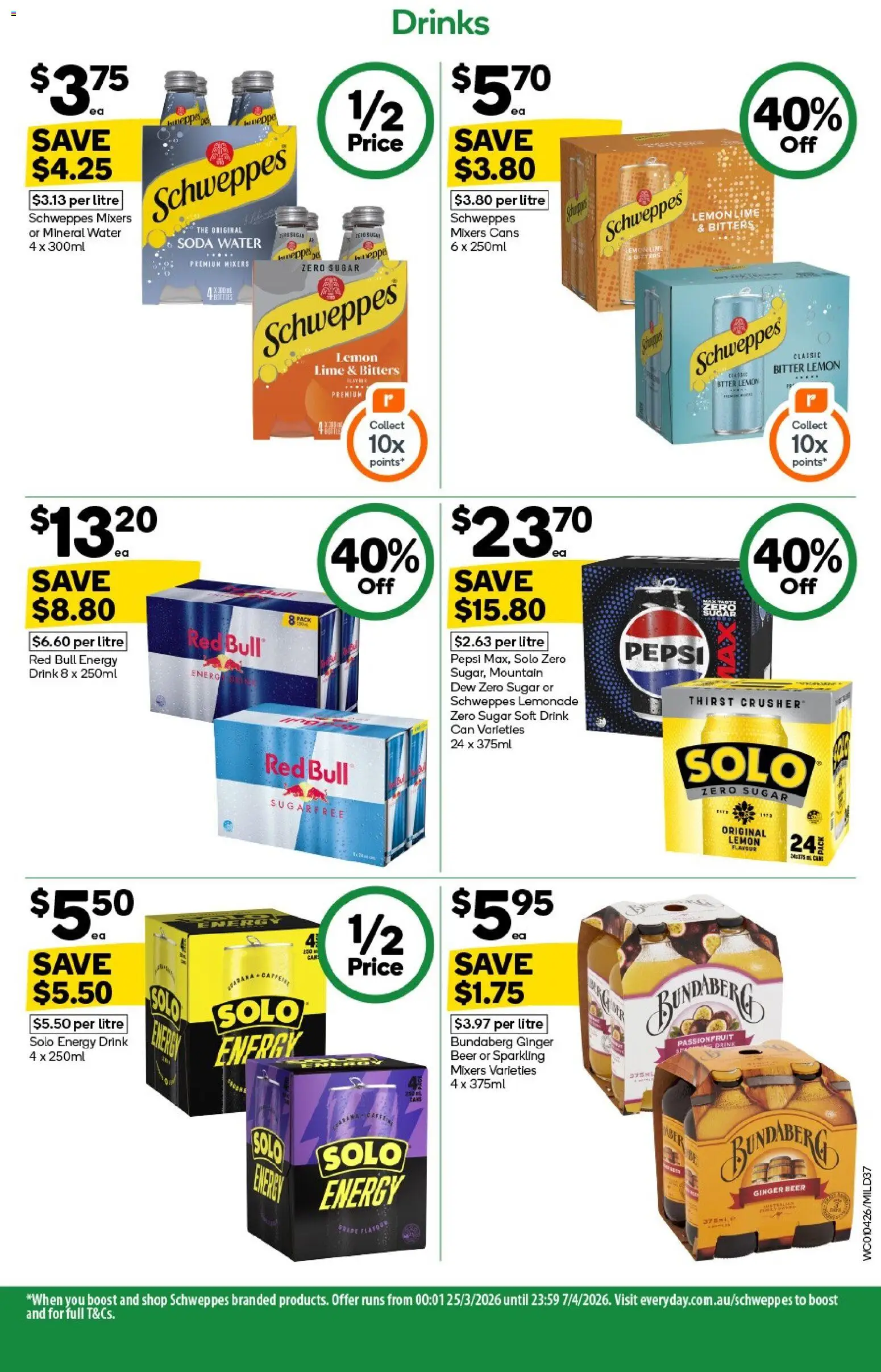Woolworths catalogue - valid from 01.04.2026 | Page: 37 | Products: Beer, Pepsi, Passionfruit, Water