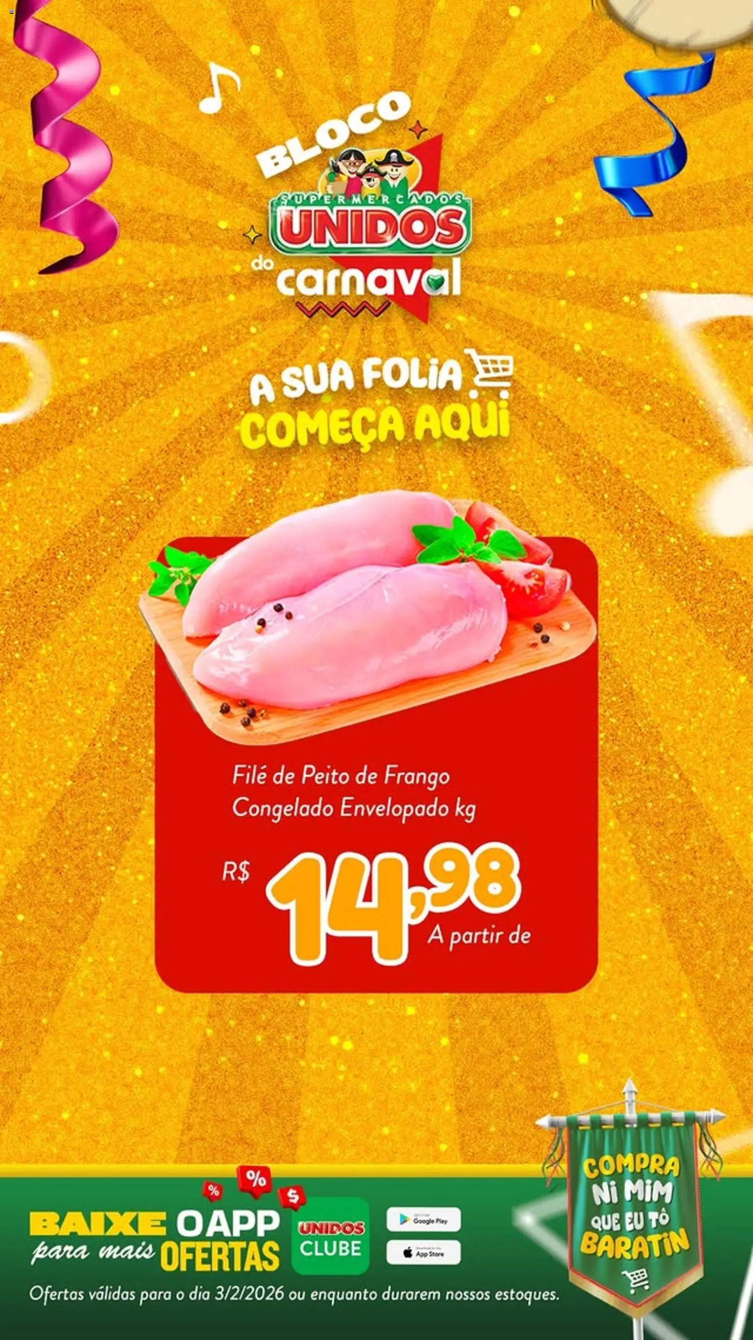 Supermercados Unidos Folheto - válido de 03.02.2026 | Página: 2 | Produtos: Frango, Peito de frango
