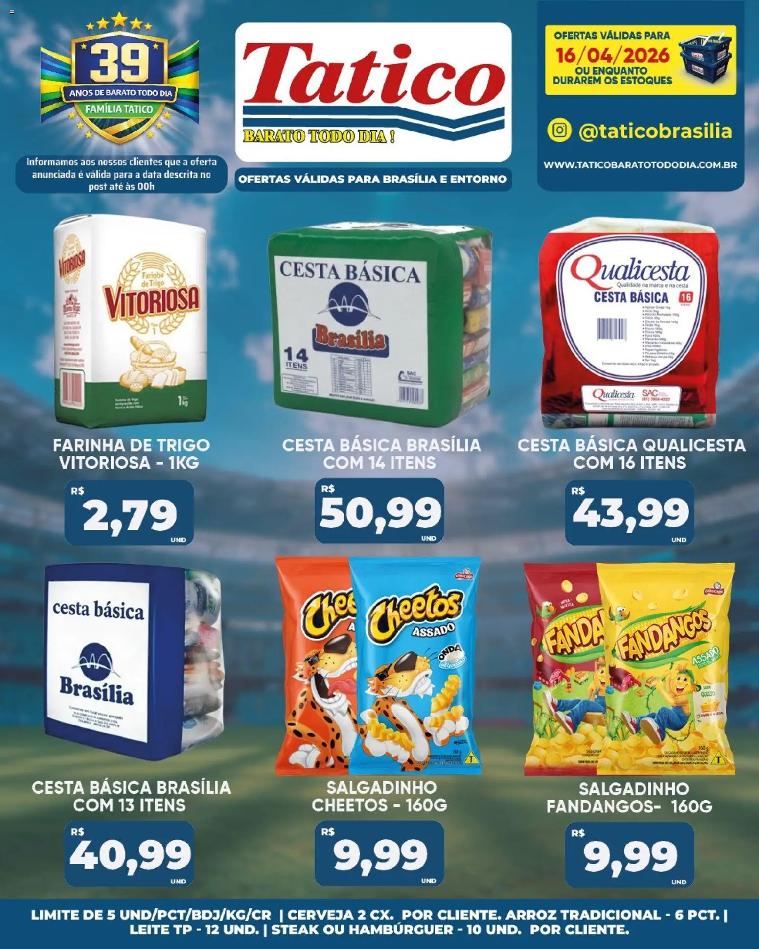 Tatico Folheto - válido de 16.04.2026 | Página: 24 | Produtos: Farinha de trigo, Cesta, Cerveja, Arroz