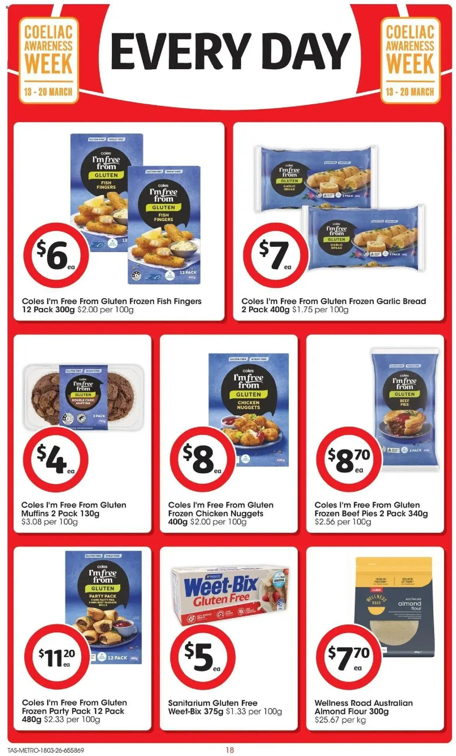 Coles catalogue - valid from 18.03.2026 | Page: 18 | Products: Chicken, Beef, Garlic, Wheat