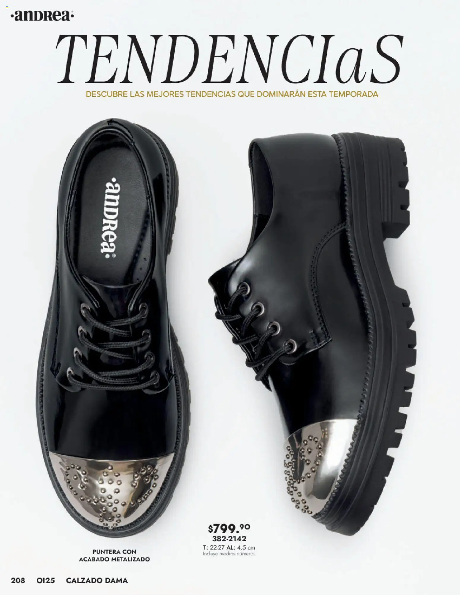 Nuevas ofertas de Andrea válidas en toda la República Mexicana desde el 24.08.2025. ¡Encuentra las mejores ofertas en Andrea - Catálogo Calzado Dama! | Página: 208