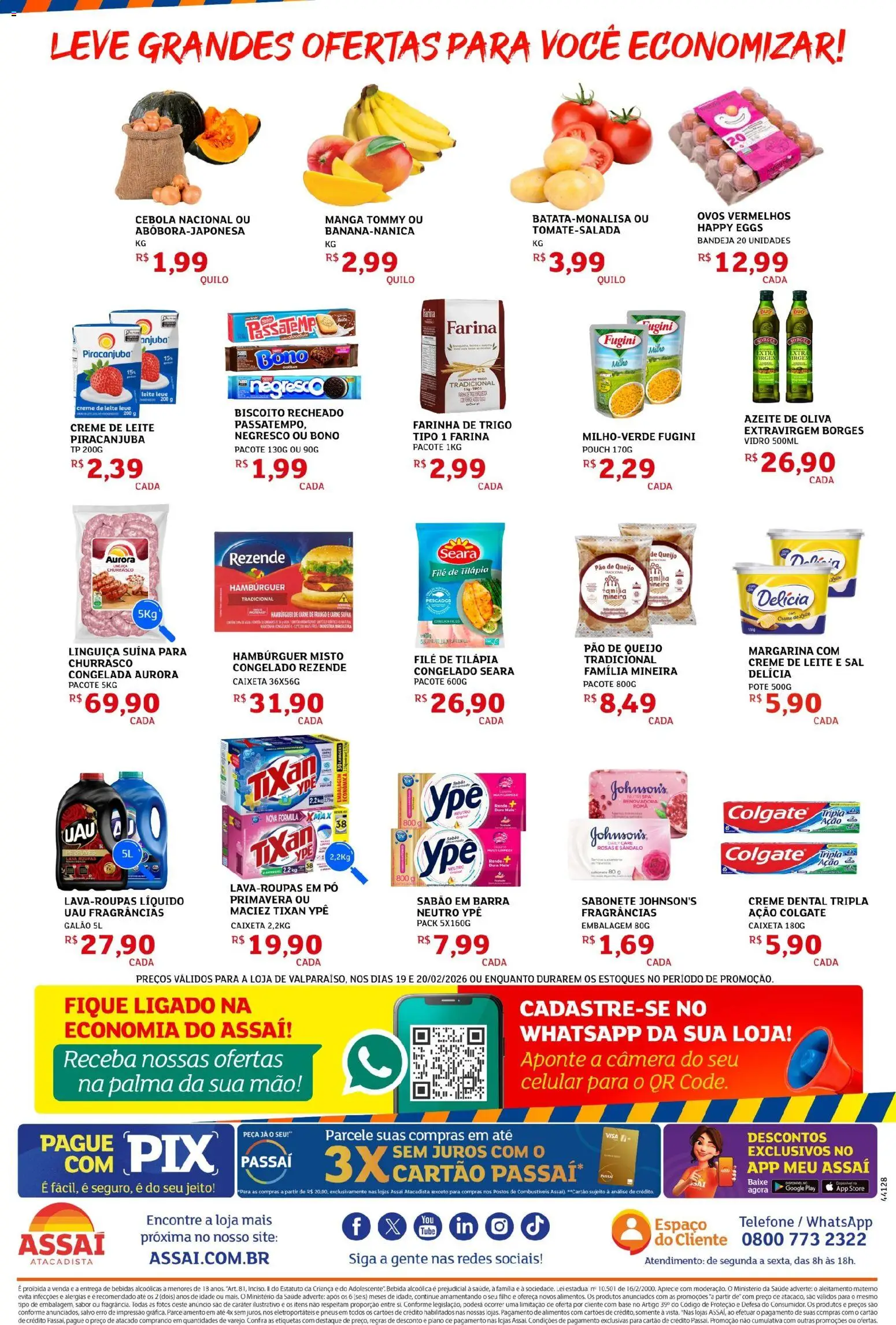 Assaí Atacadista Folheto - válido de 21.02.2026 | Página: 2 | Produtos: Roupas, Creme de leite, Frango, Creme dental
