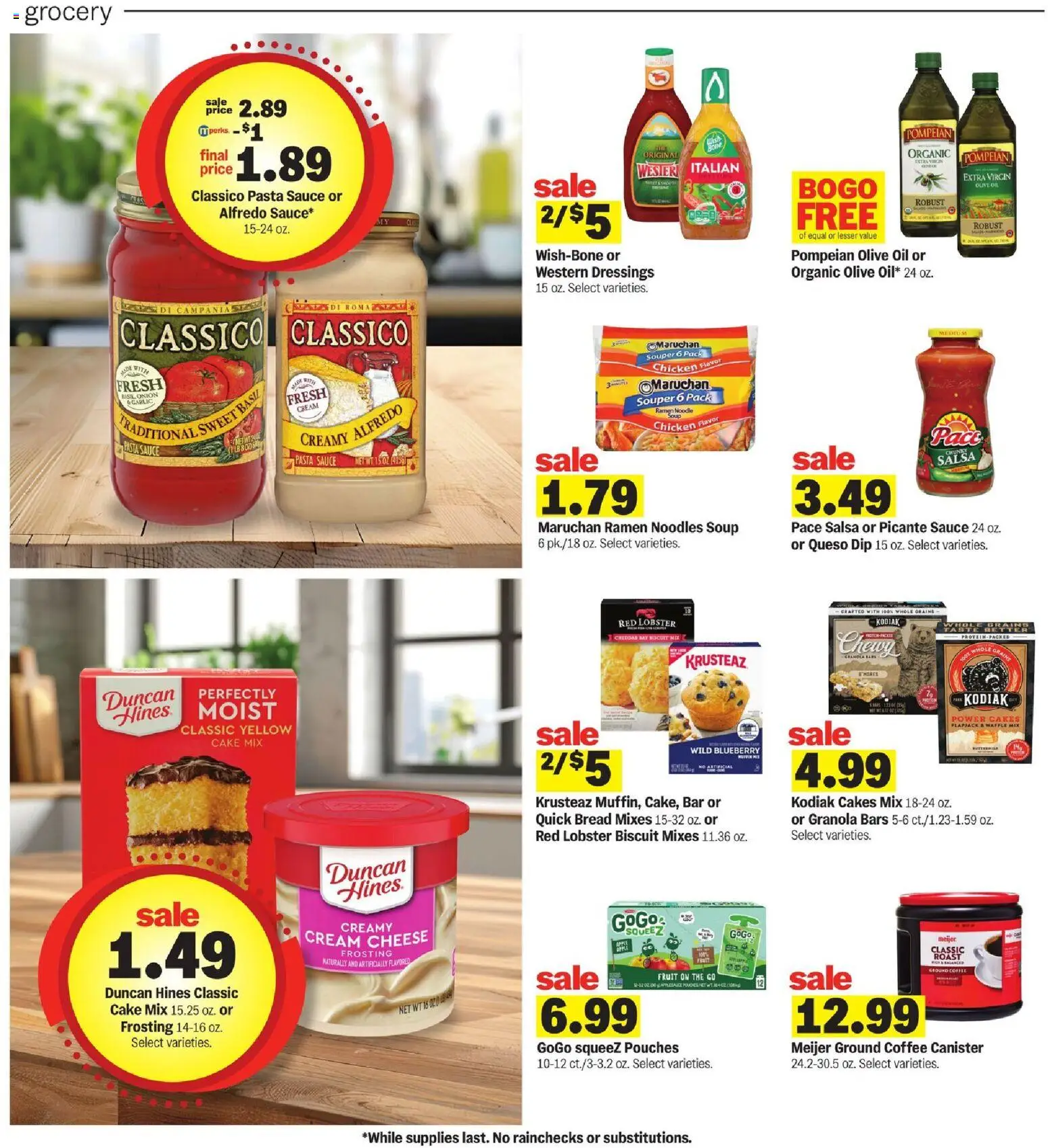 Meijer Weekly Ad - MI - valid from 14.01.2026 | Page: 16 | Products: Noodles, Pasta, Cream, Sauce