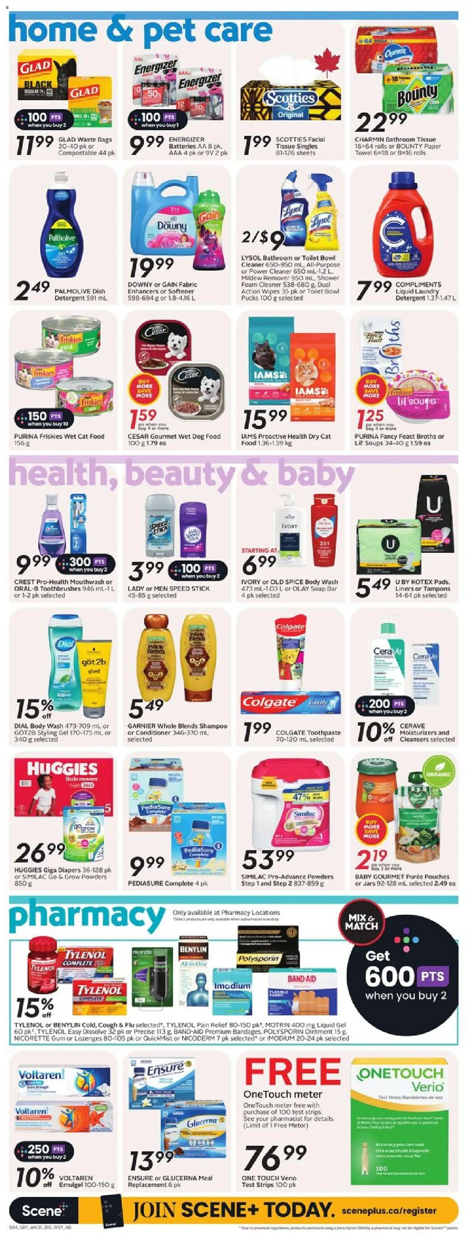 Safeway flyer valid from 08.01.2026 | Page: 12 | Products: Soap, Body wash, Toothpaste, Detergent