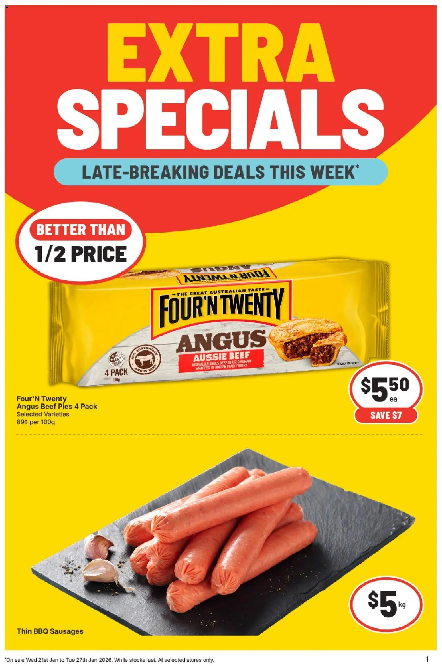 IGA catalogue - valid from 21.01.2026 | Page: 2 | Products: Bread, Lamb, Prawns, Salad