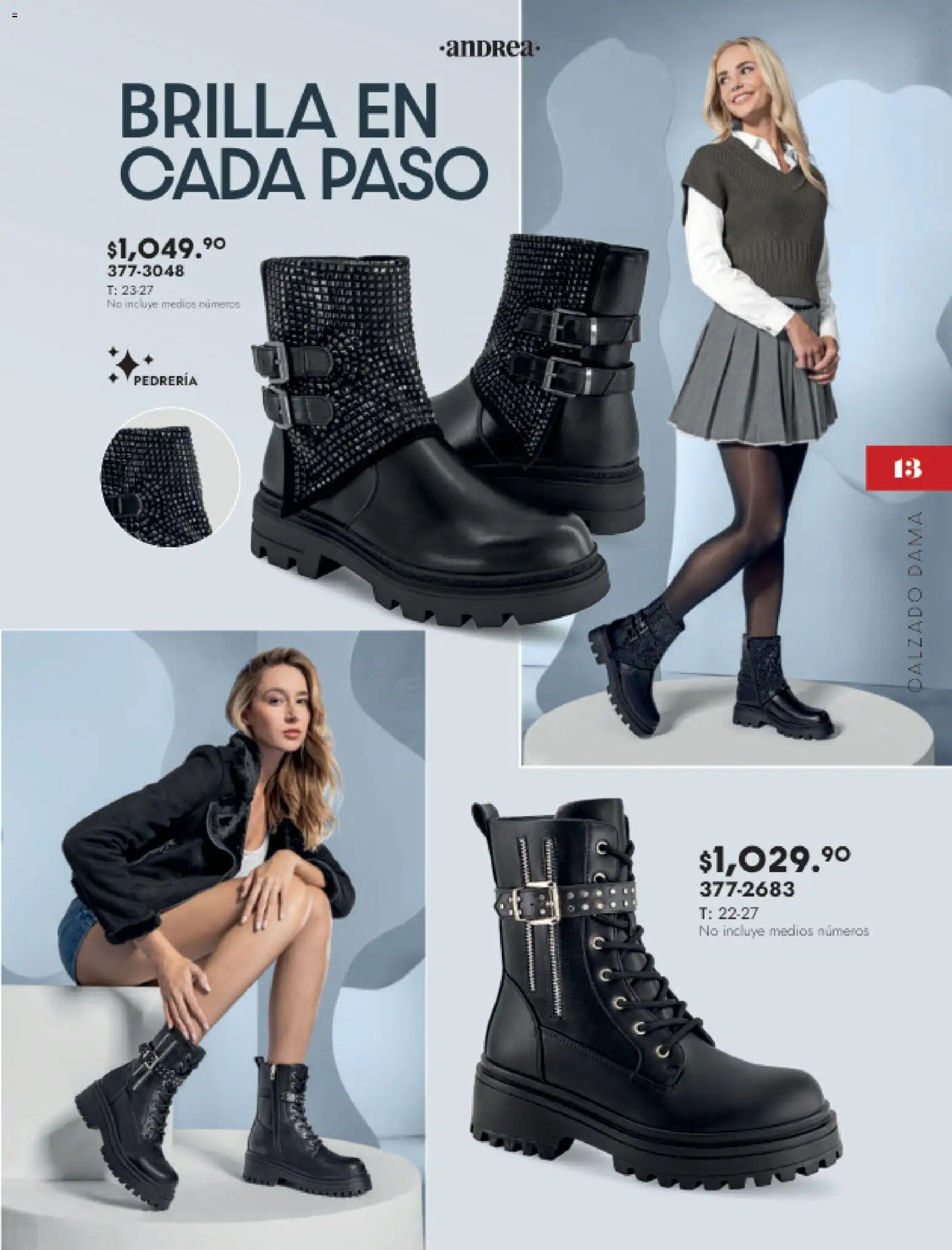 Nuevas ofertas de Andrea válidas en toda la República Mexicana desde el 16.11.2025. ¡Encuentra las mejores ofertas en Andrea catálogo Botas y botines! | Página: 13