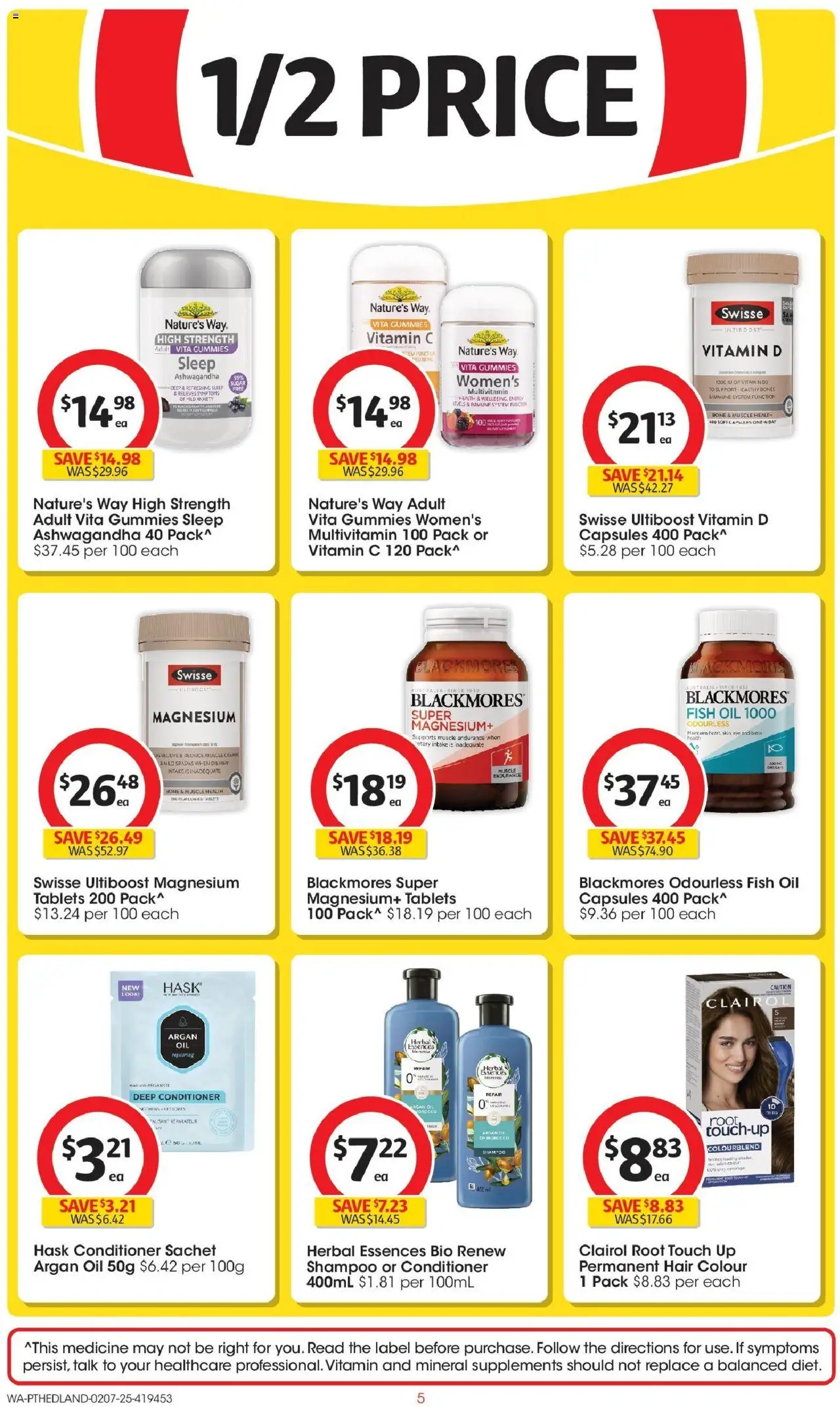Coles catalogue - valid from 02.07.2025 | Page: 5 | Products: Shampoo, Sugar, Herbal, UPS