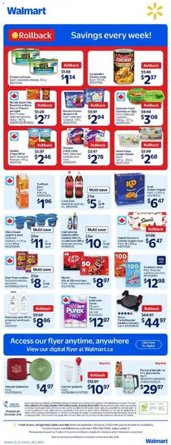 Preview of Walmart weekly flyer from shop Walmart valid from 16.10.2025 | Page: 2 | Products: Phone, Cheese, Yogurt, Juice