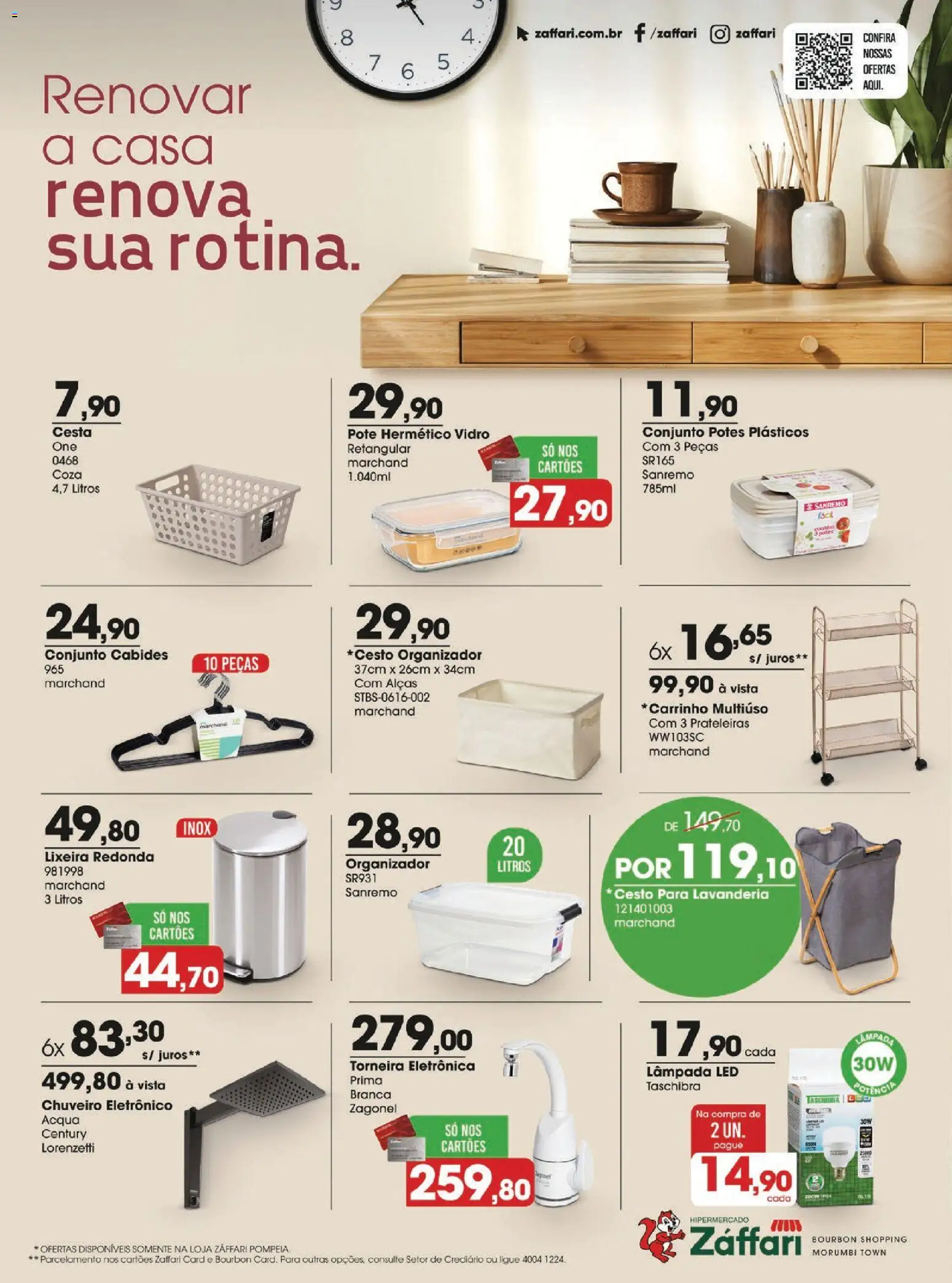 Zaffari Folheto - válido de 05.03.2026 | Página: 16 | Produtos: Carrinho, Lixeira, Chuveiro, Torneira