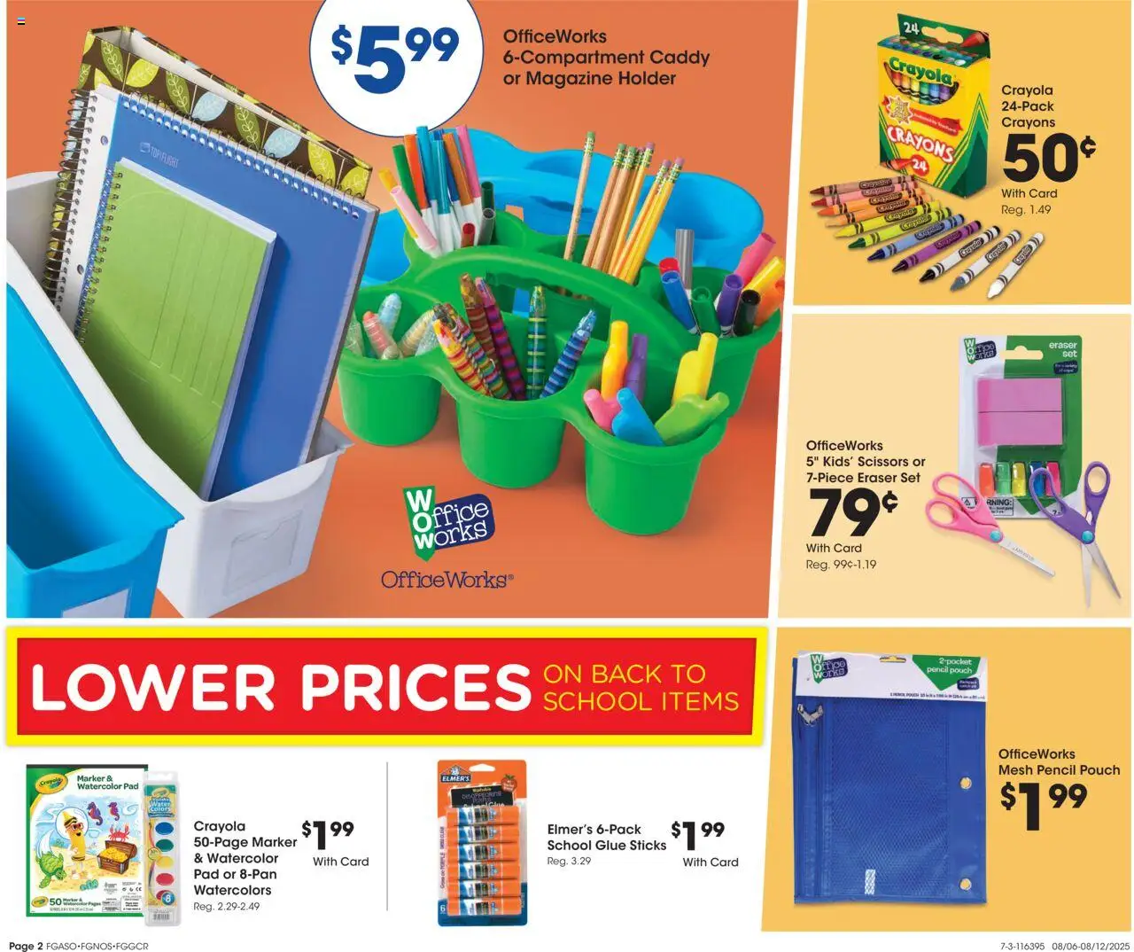 Fred Meyer - Home & Apparel - valid from 06.08.2025 | Page: 3 | Products: Pencil, Eraser, Watercolor, Water