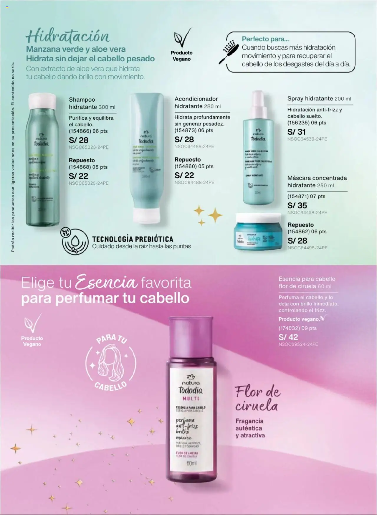 Catálogo Natura válido desde 03.10.2025 | Página: 156 | Productos: Máscara, Shampoo, Acondicionador, Fragancia