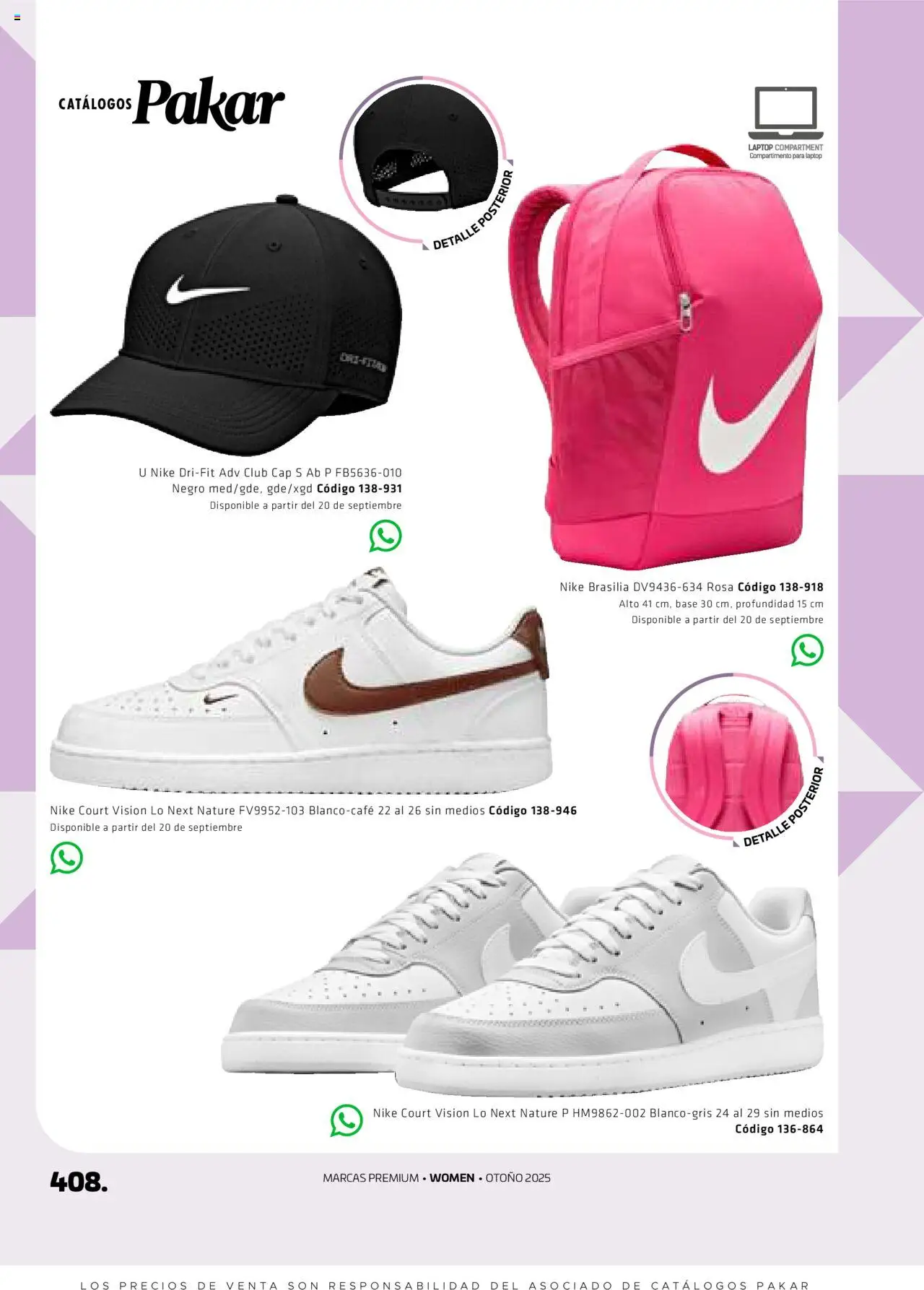 Nuevas ofertas de SC Pakar válidas en toda la República Mexicana desde el 29.08.2025. ¡Encuentra las mejores ofertas en SC Pakar - Catálogo Otoño Women! | Página: 408