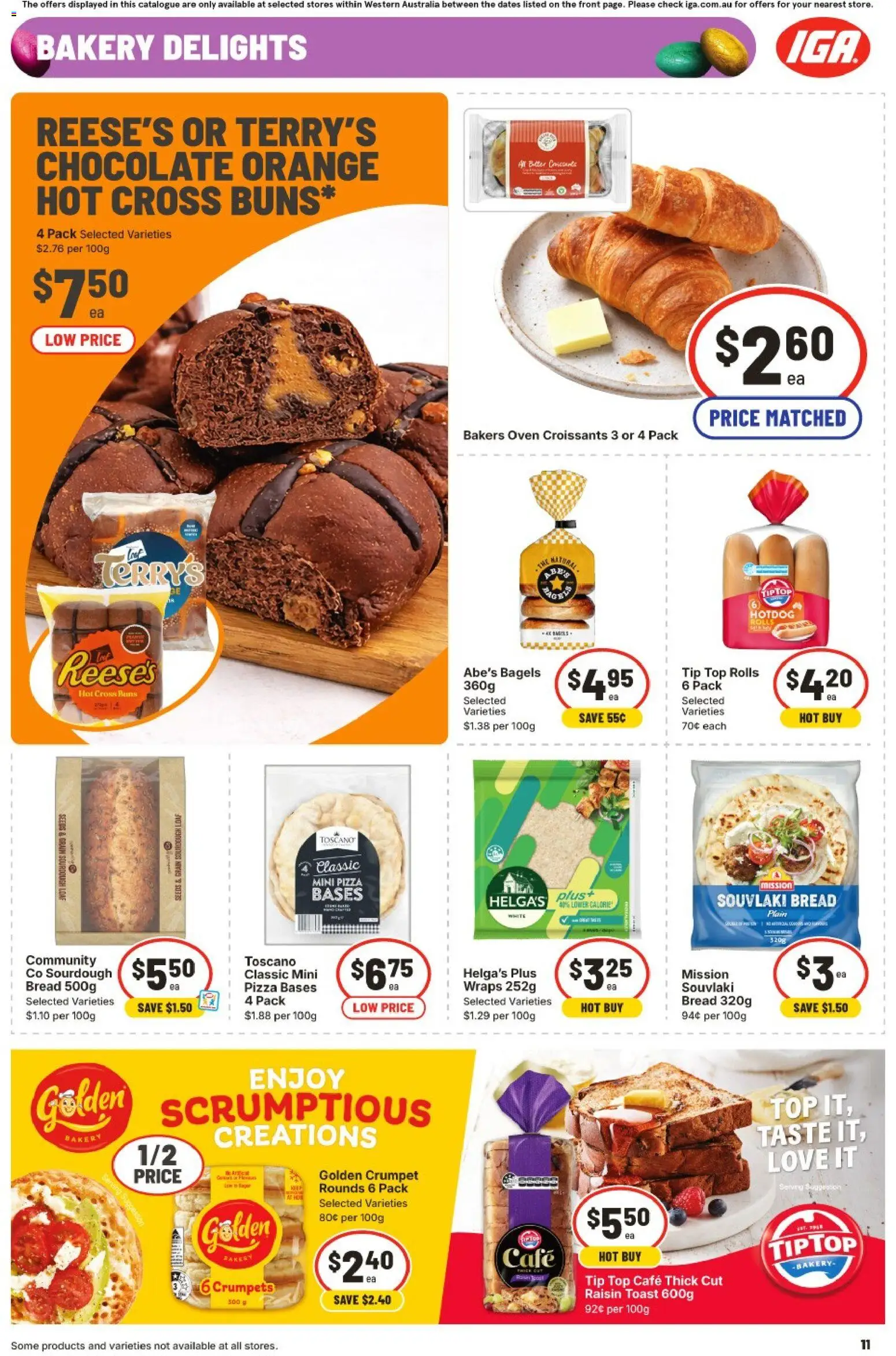 IGA catalogue - valid from 25.03.2026 | Page: 11 | Products: Bagels, Butter, Seeds, Bakery
