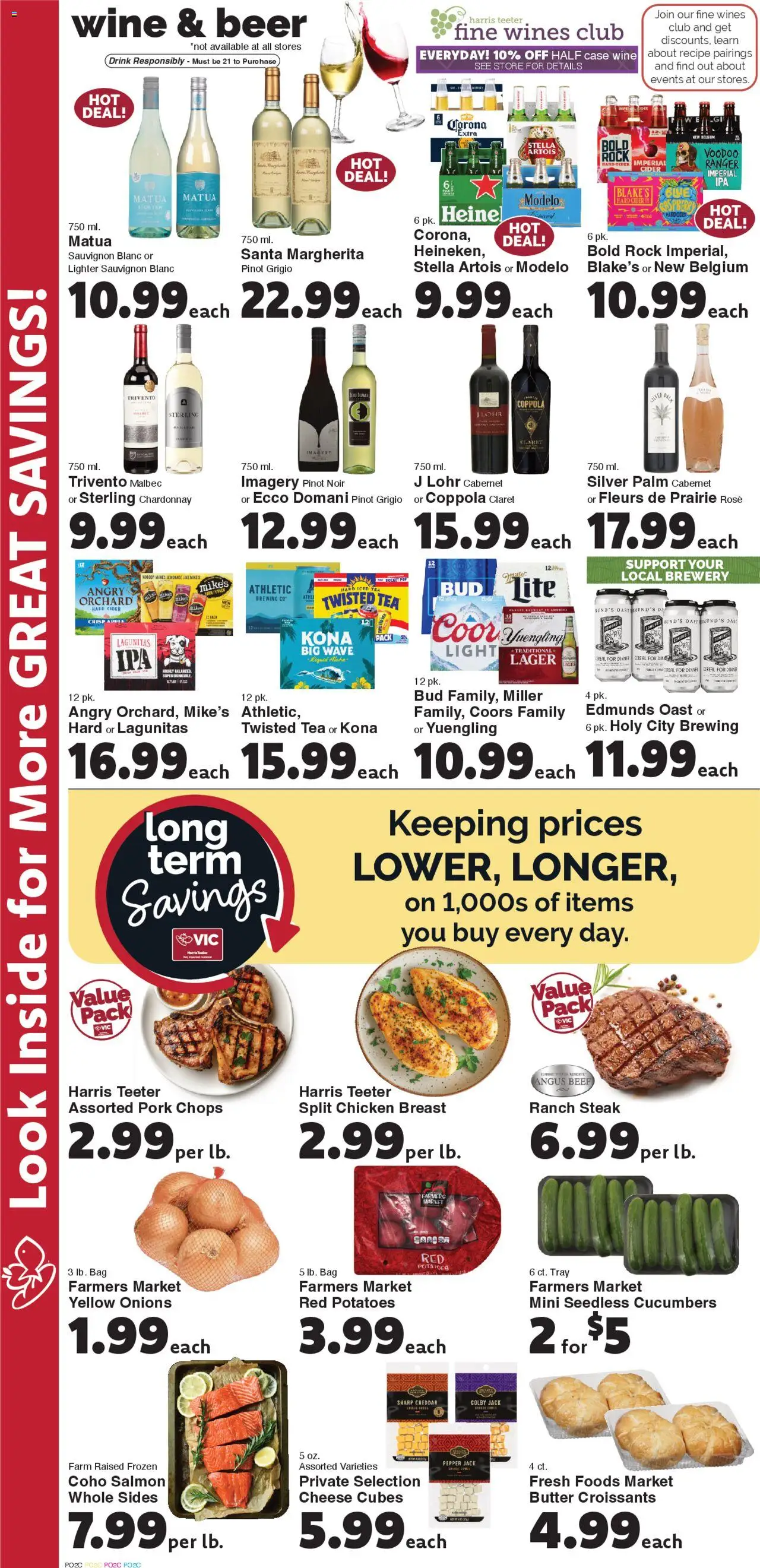 Harris Teeter Weekly Ad - SC - valid from 30.07.2025 | Page: 7 | Products: Cider, Butter, Cucumbers, Croissants