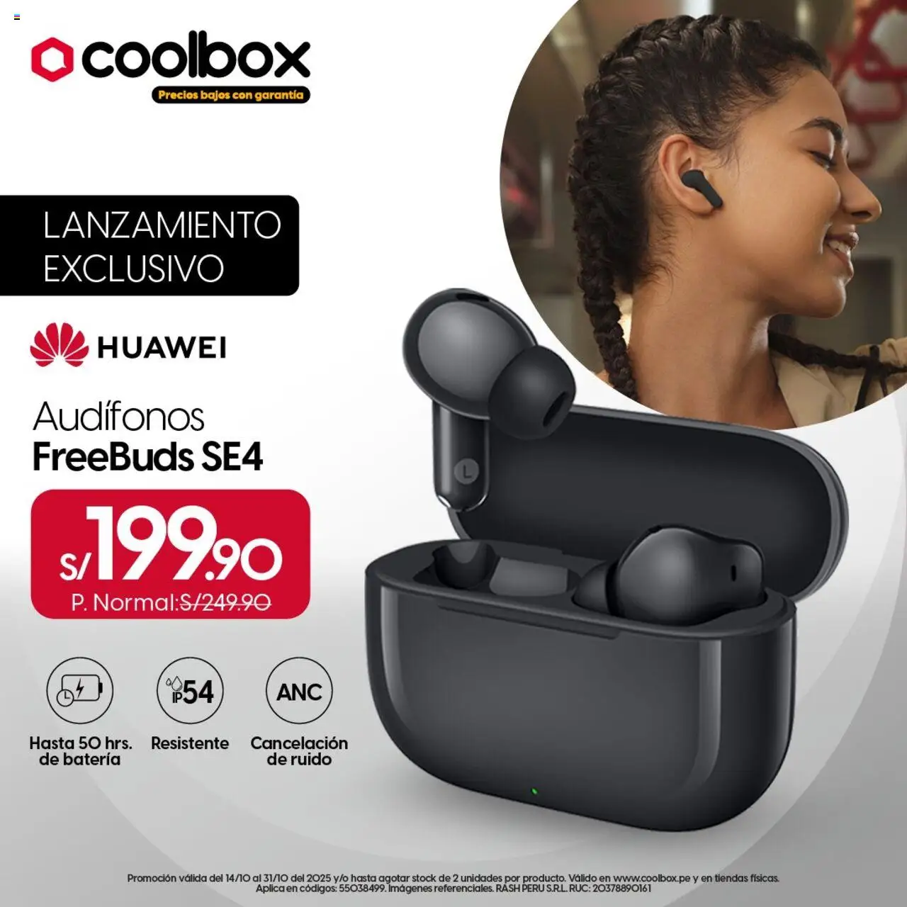 Catálogo Coolbox válido desde 14.10.2025 | Página: 3 | Productos: Batería, Audífonos
