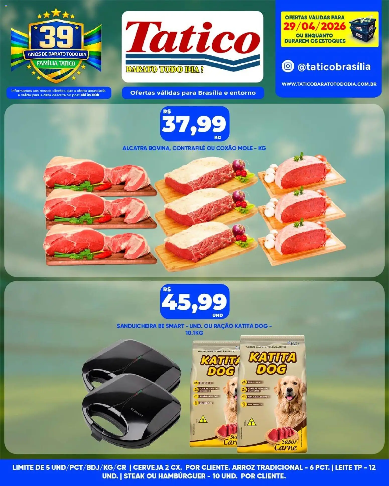 Tatico Folheto - válido de 29.04.2026 | Página: 15 | Produtos: Sanduicheira, Alcatra, Cerveja, Carne