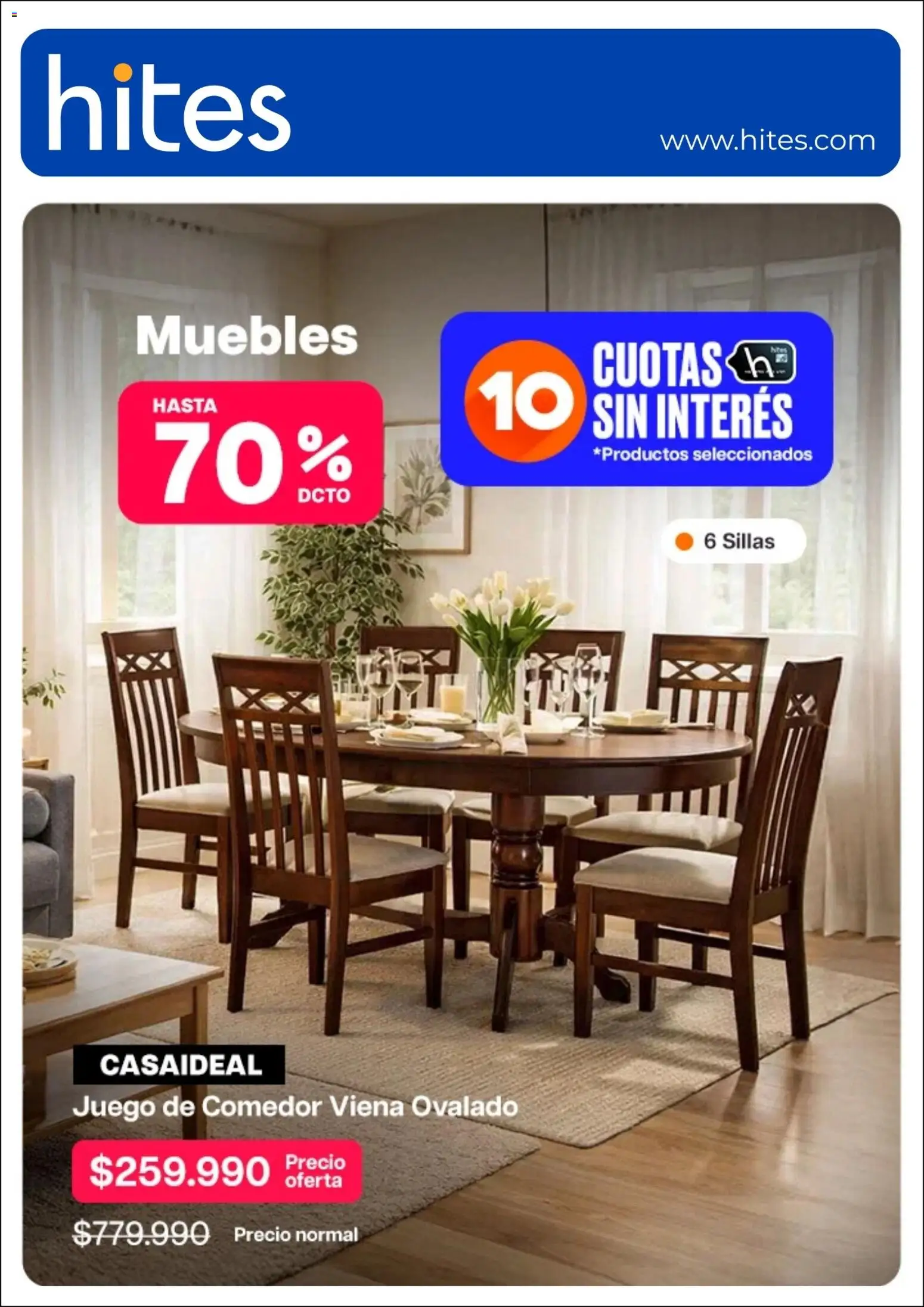 Hites Ofertas  │ válido desde el 22.04.2026 | Página: 1 | Productos: Juego de comedor