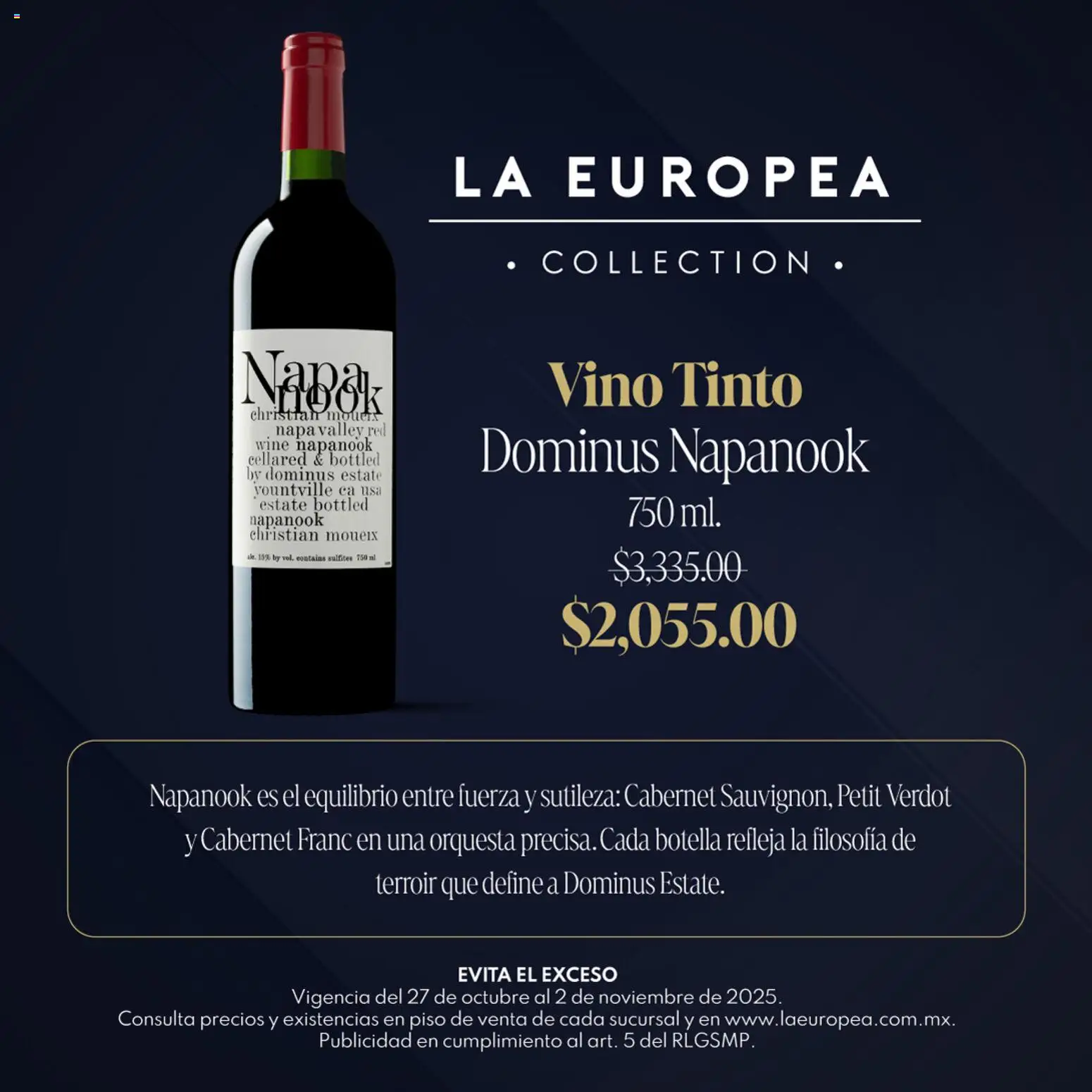 Nuevas ofertas de La Europea válidas en toda la República Mexicana desde el 27.10.2025. ¡Encuentra las mejores ofertas en La Europea catálogo Grandes vinos! | Página: 3 | Productos: Botella, Vino