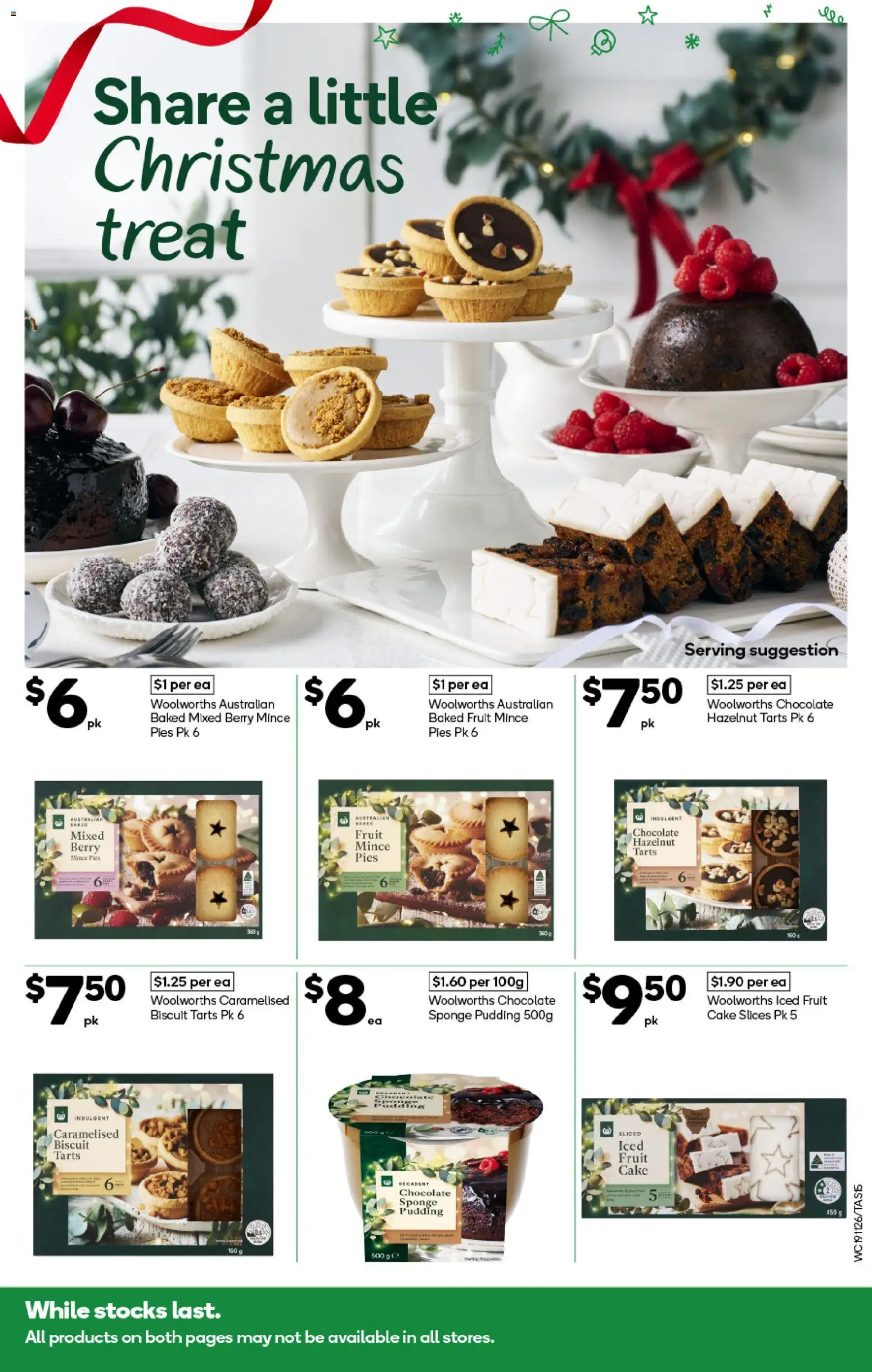 Woolworths catalogue - valid from 19.11.2025 | Page: 15 | Products: Chocolate, Pudding, Sponge, Pies