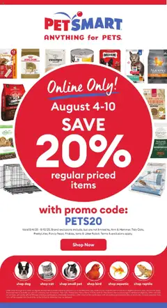 Preview of Petsmart weekly flyer / circulaire from shop Petsmart valid from 04.08.2025