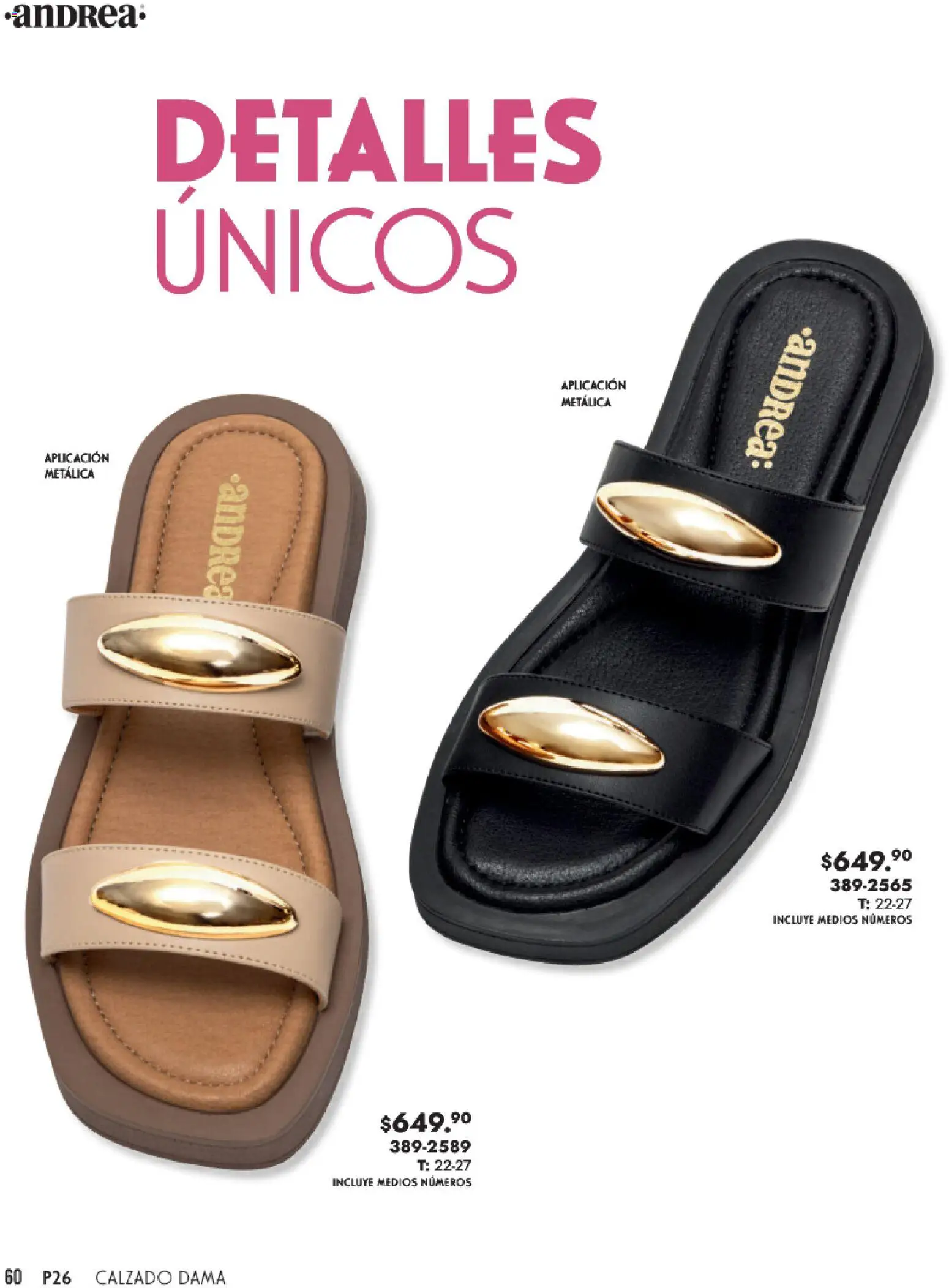 Nuevas ofertas de Andrea válidas en toda la República Mexicana desde el 25.01.2026. ¡Encuentra las mejores ofertas en Andrea catálogo Calzado Dama! | Página: 60