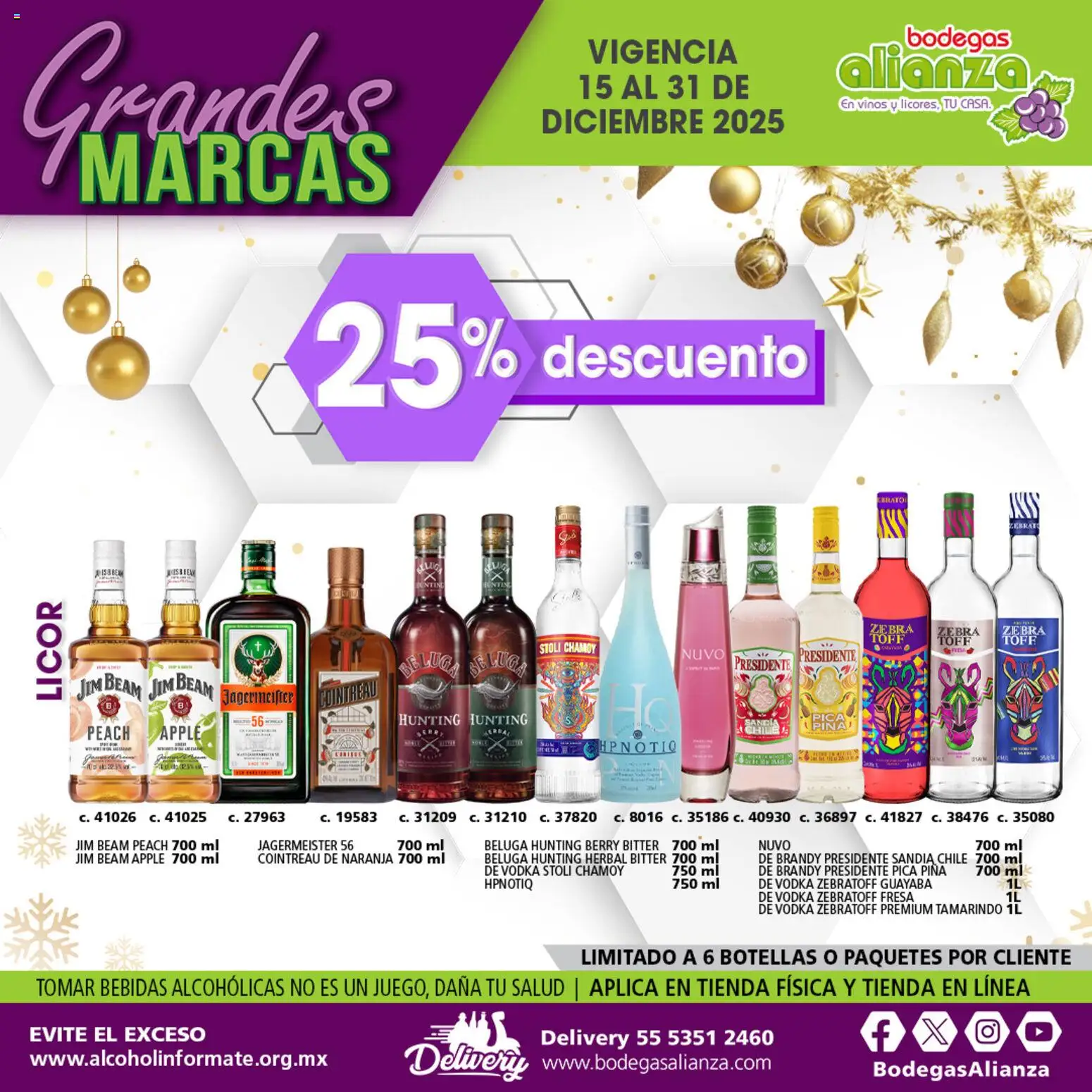 Nuevas ofertas de Bodegas Alianza válidas en toda la República Mexicana desde el 15.12.2025. ¡Encuentra las mejores ofertas en Bodegas Alianza catálogo Grandes Marcas! | Página: 15 | Productos: Fresa, Sandía, Piña, Vodka
