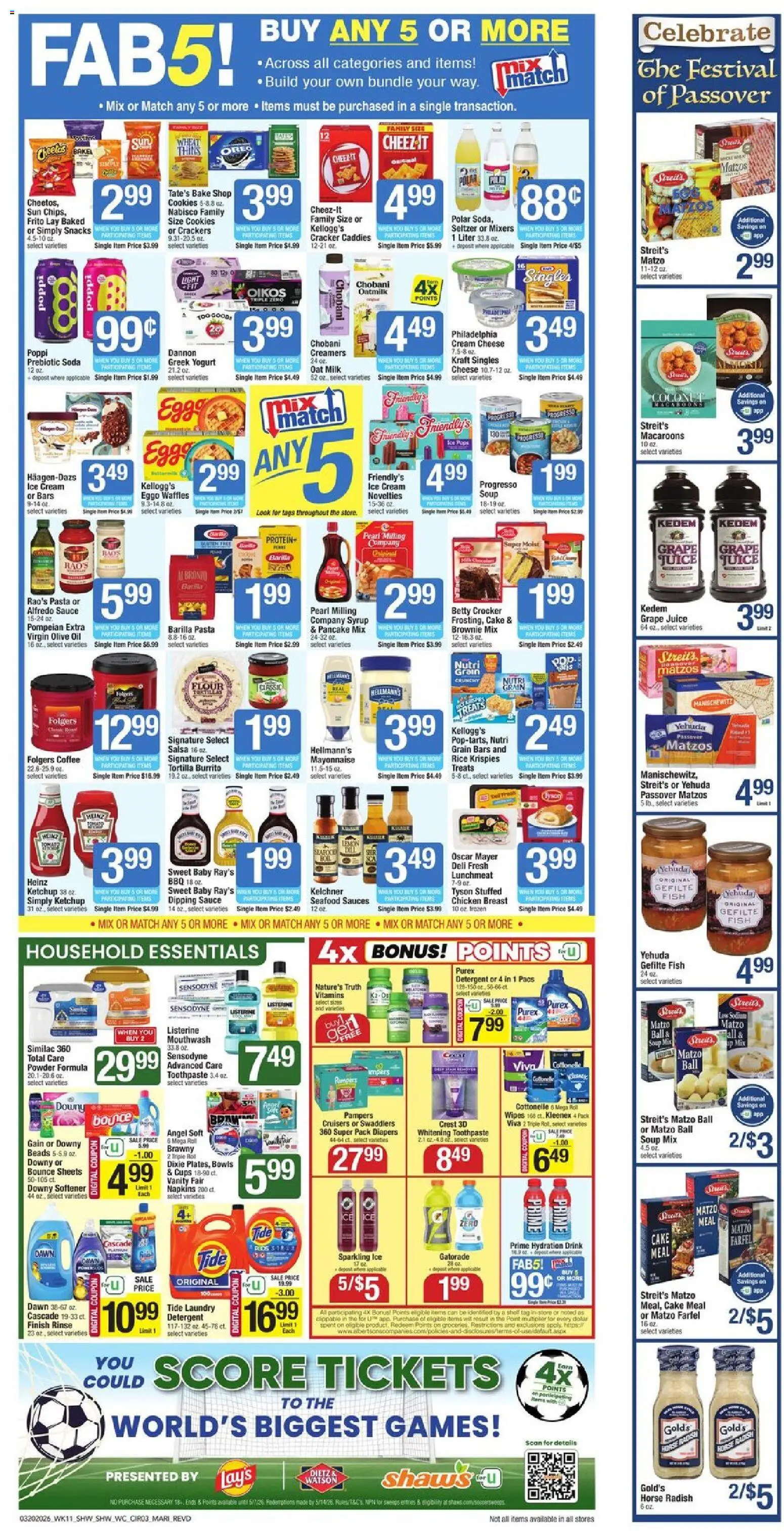 Shaw's Weekly Ad - MA - valid from 20.03.2026 | Page: 3 | Products: Shelf, Detergent, Ketchup, Cookies
